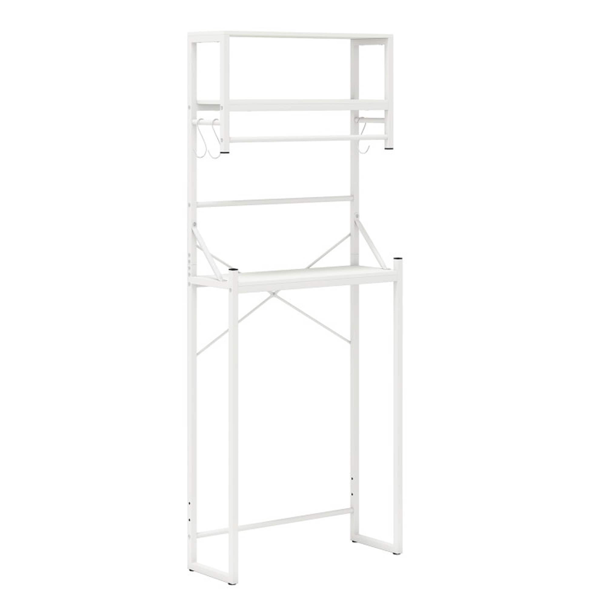Boyel Living Over-the-Toilet Storage Rack 3-Tier Over Toilet Bathroom Organizer with Towel Holder - White