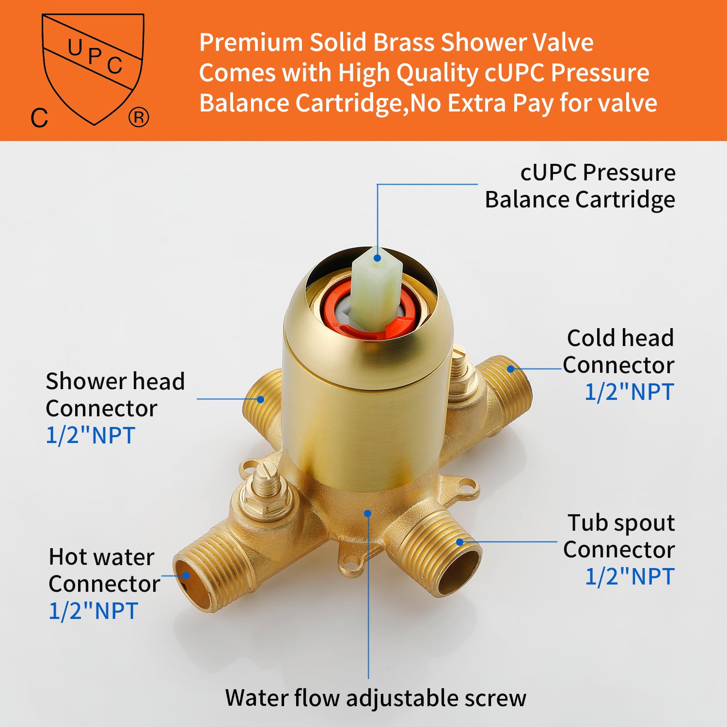 Boyel Living BL88064BG Tub-Shower-Faucets - View #7