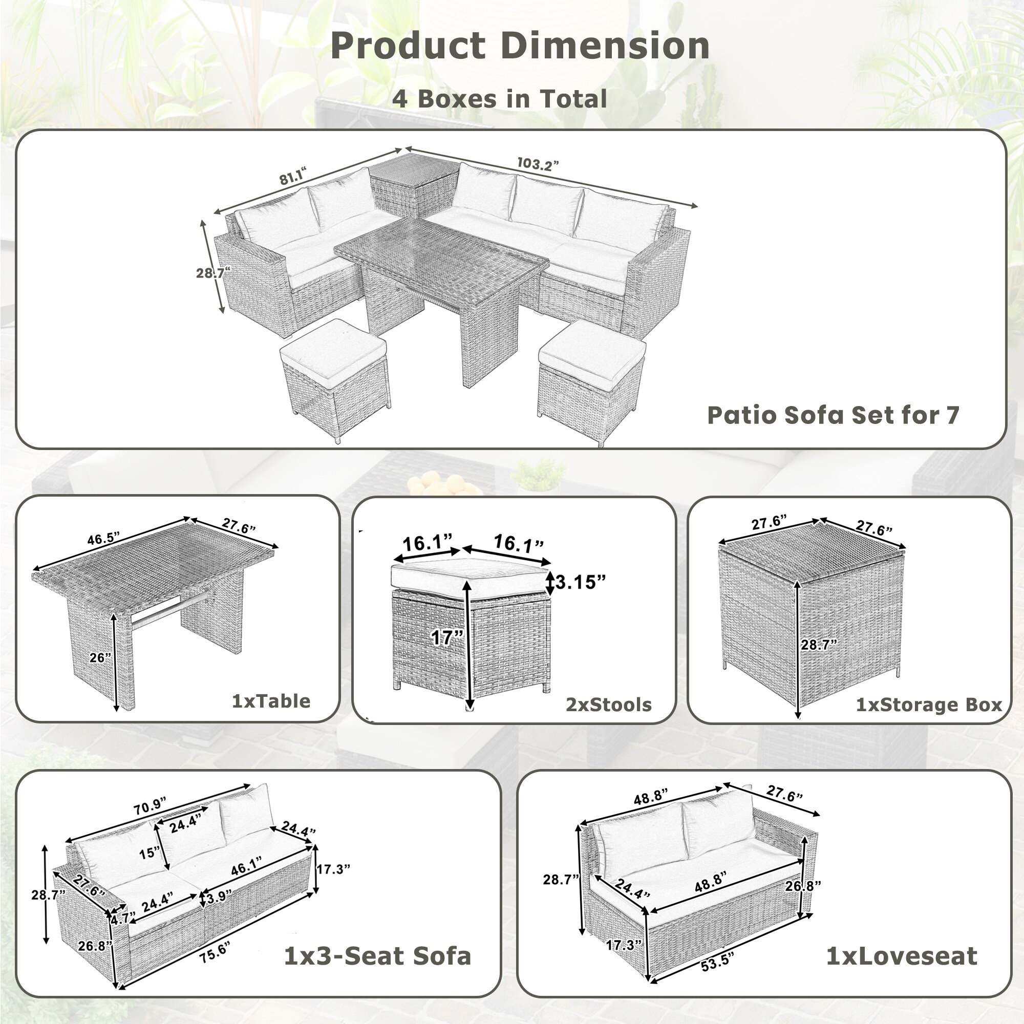 SINOFURN SYA010503GY Patio-Sofas-Daybeds - View #16