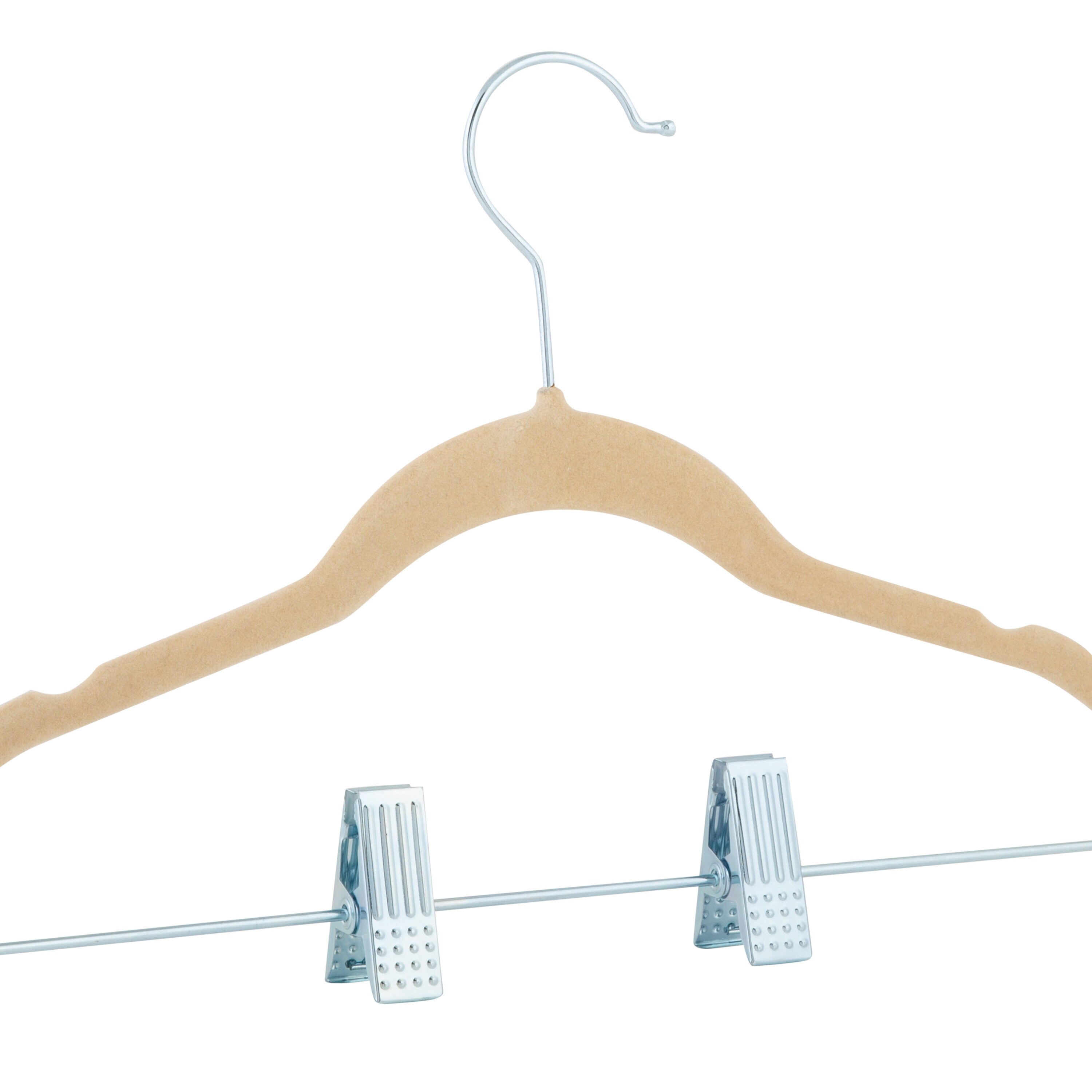 Simplify Velvet, Plastic and Metal Clothing Hangers with Clips, 6