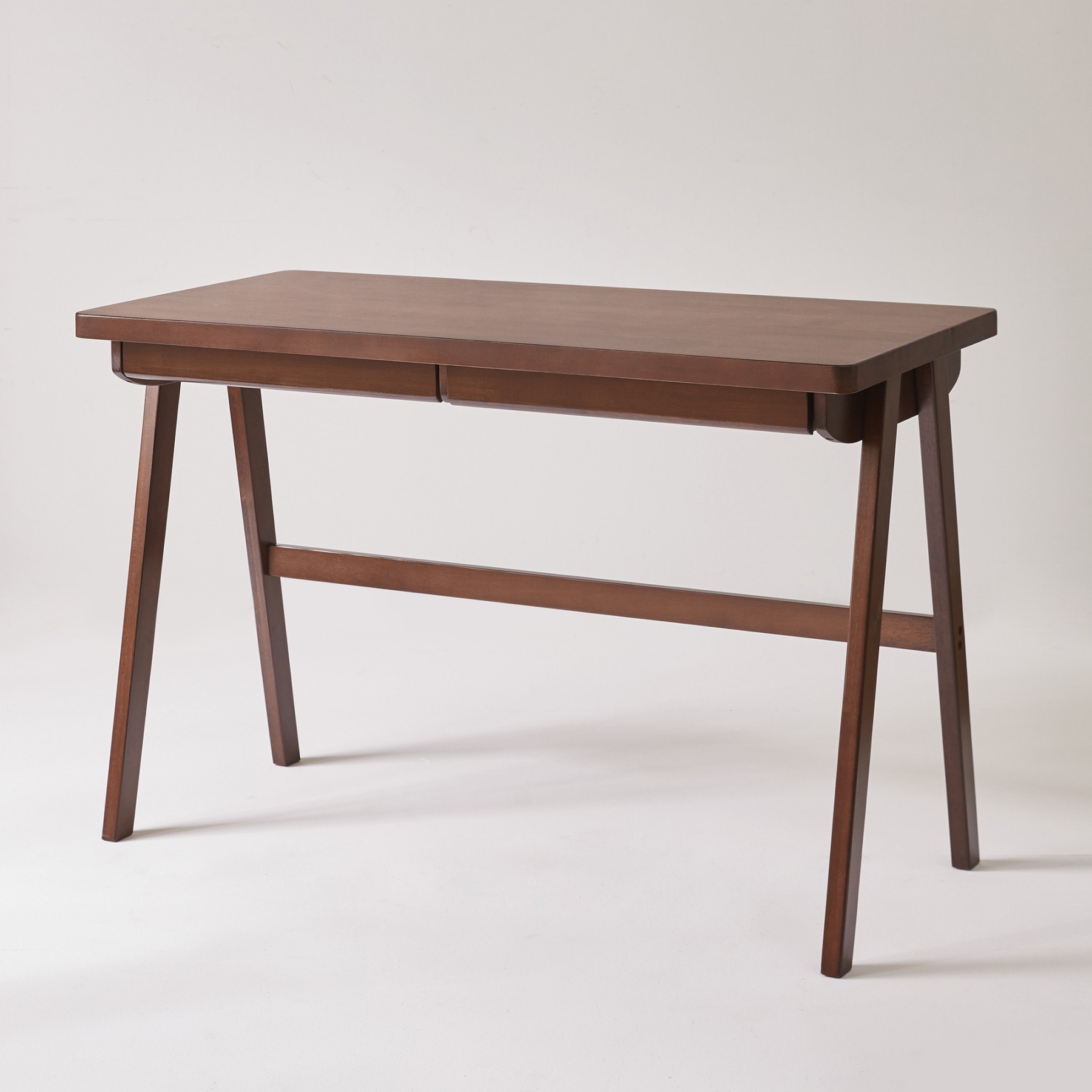 Maocao Hoom Writing Desk with Drawer 39.37-in Brown Modern/Contemporary Rubberwood Writing desk