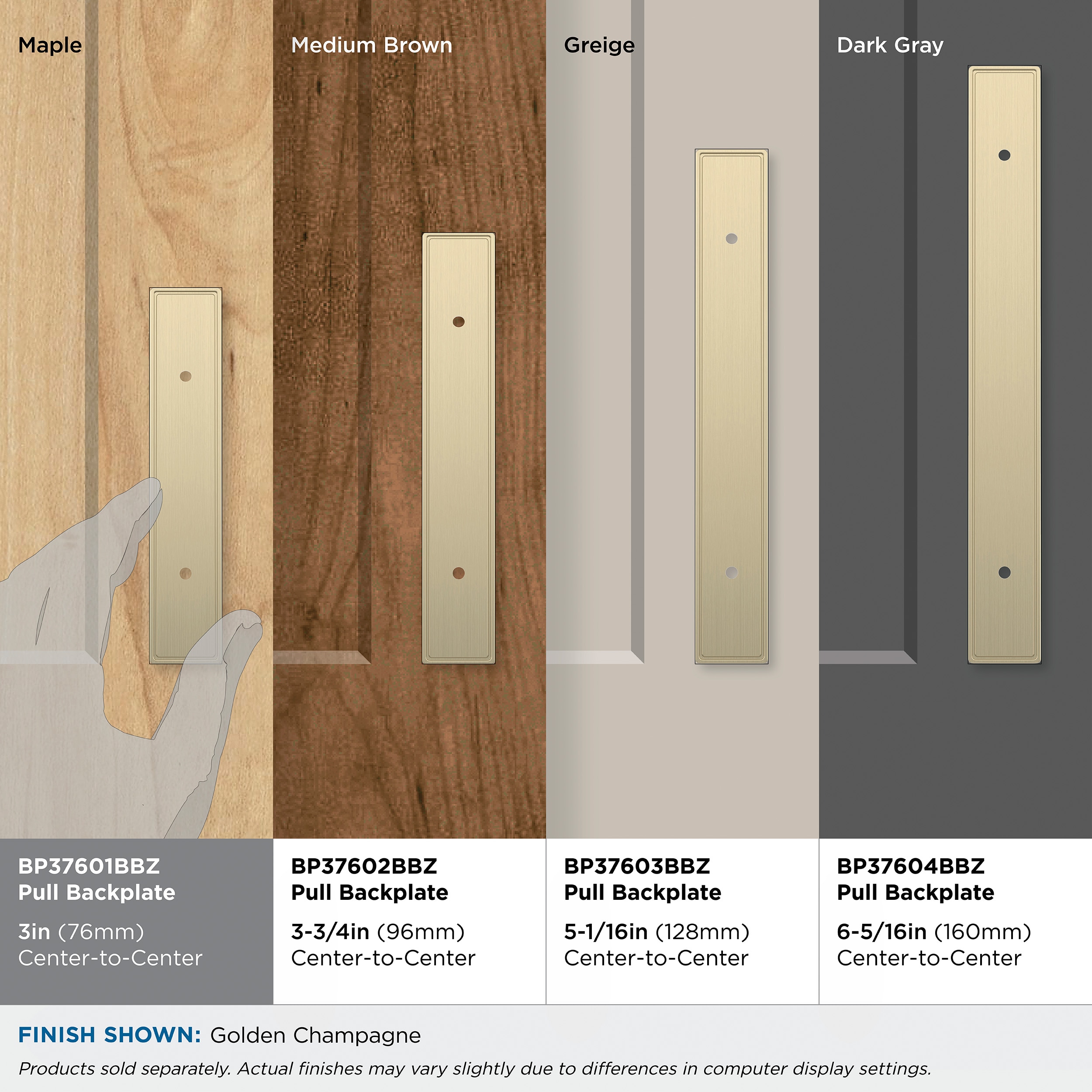 Amerock BP37601BBZ backplates - View #7