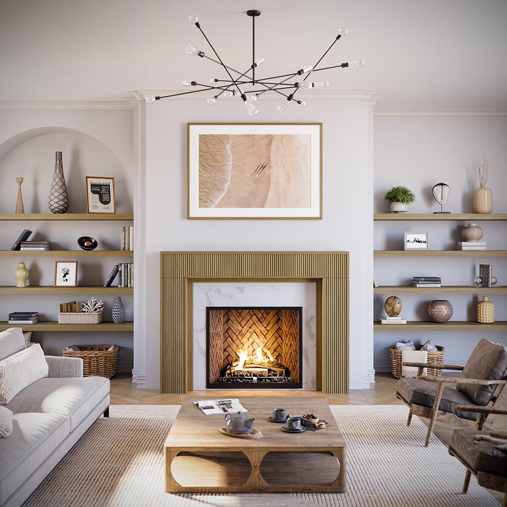 Modern Ember HEWITT-5642-WHT Mantel-Shelves - View #4