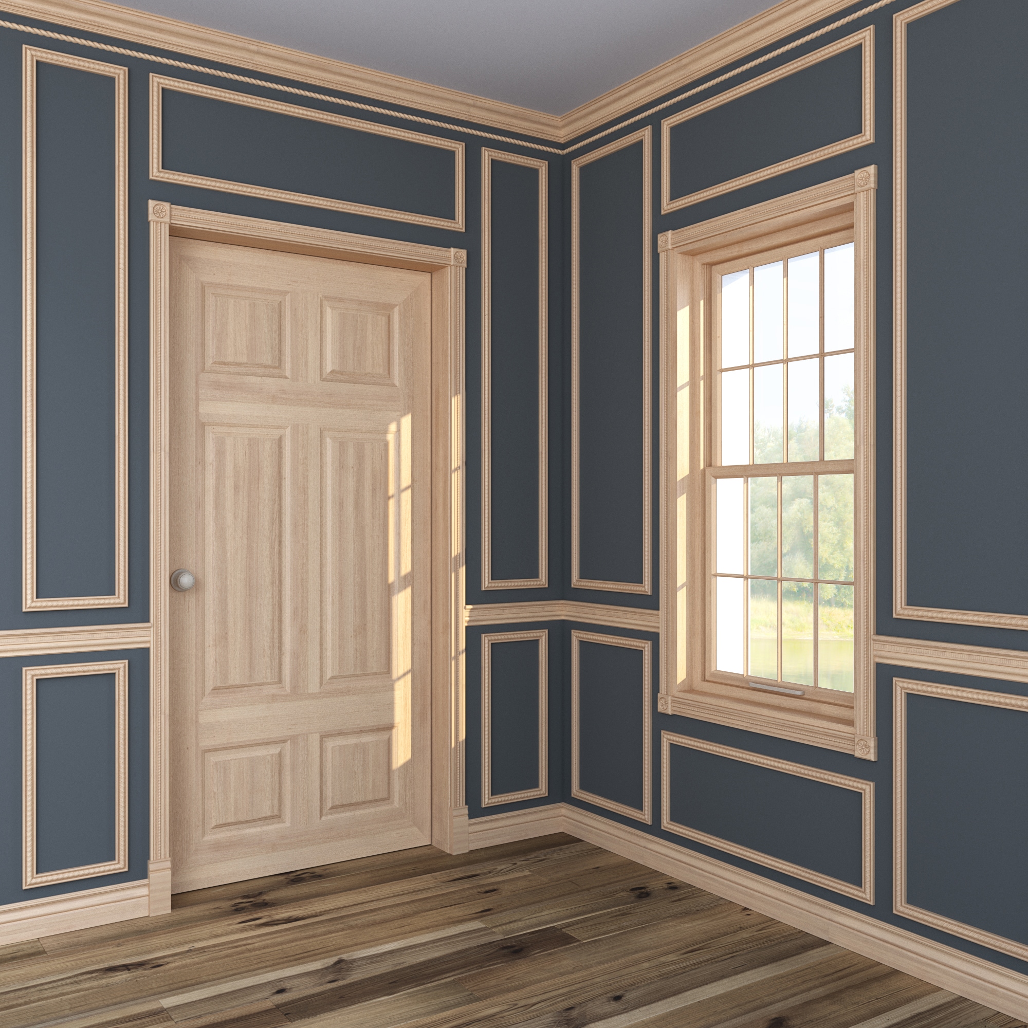 Ornamental Mouldings 1124-7FTWHW Window-Door-Casings - View #3