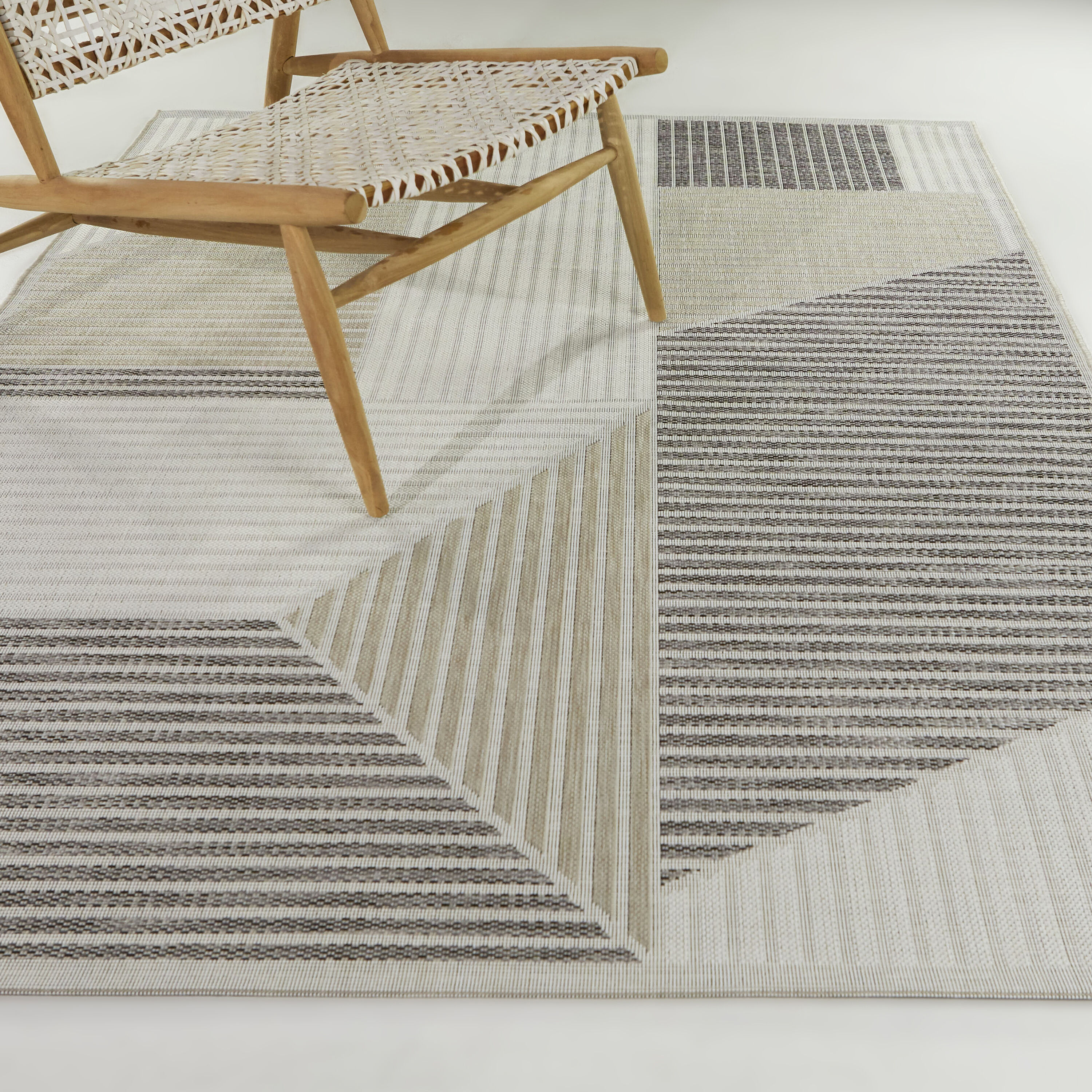 Balta 3116413 8 x 10 (ft) Polypropylene Tan Rectangular Indoor/Outdoor Geometric Area rug