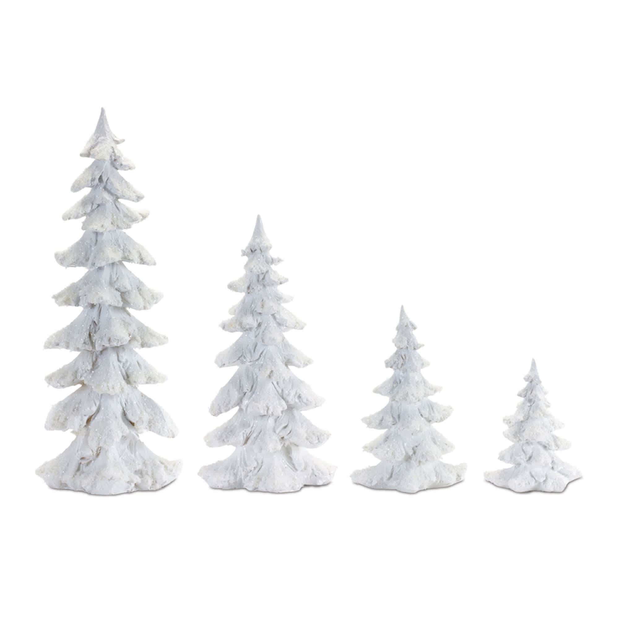 Melrose International 90693DS Tree (Set of 4) 6.5H 9H 13.25H 18H Resin