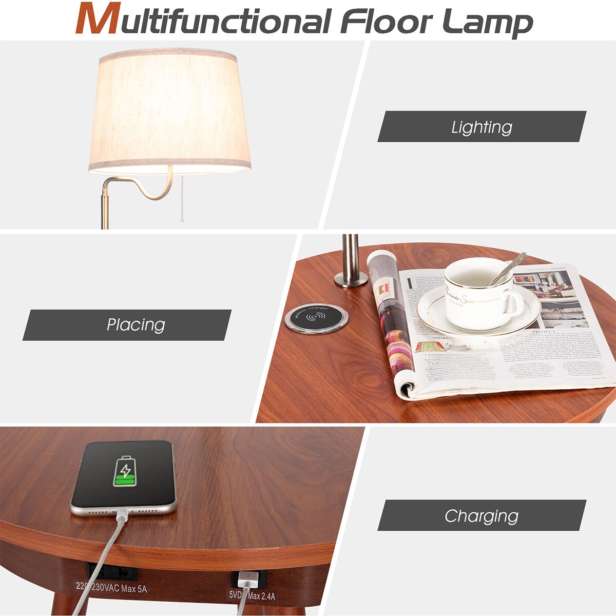 WELLFOR EU-HJY-10003US-CF Table-Lamps - View #4