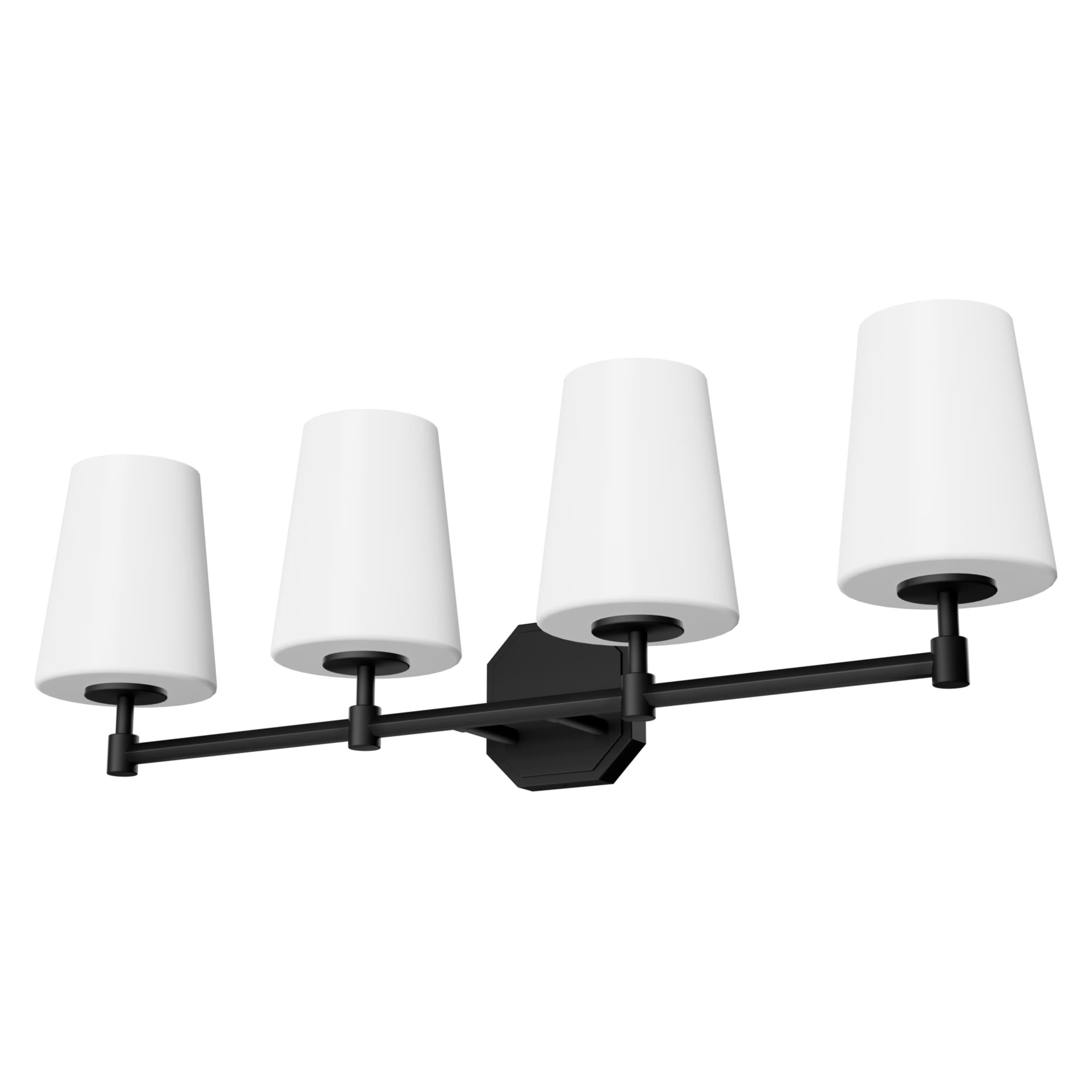 Hunter 48056 Nolita 30-in 4 -Light Matte Black Modern/contemporary Vanity light