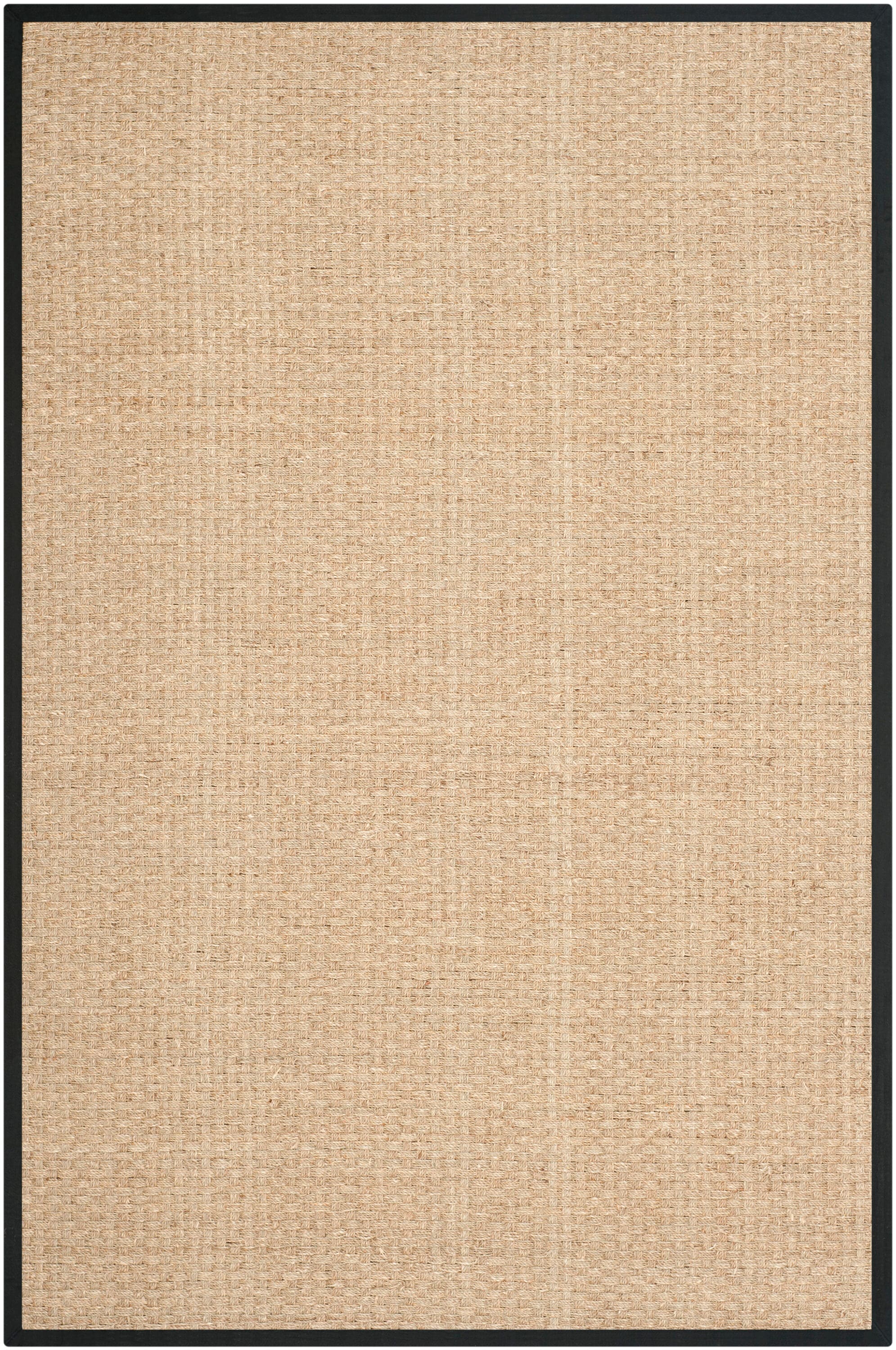 Safavieh NF114C-5 Natural Fiber Hampton 5 x 8 (ft) Loomed Seagrass Natural/Black Rectangular Indoor Solid Coastal Area rug