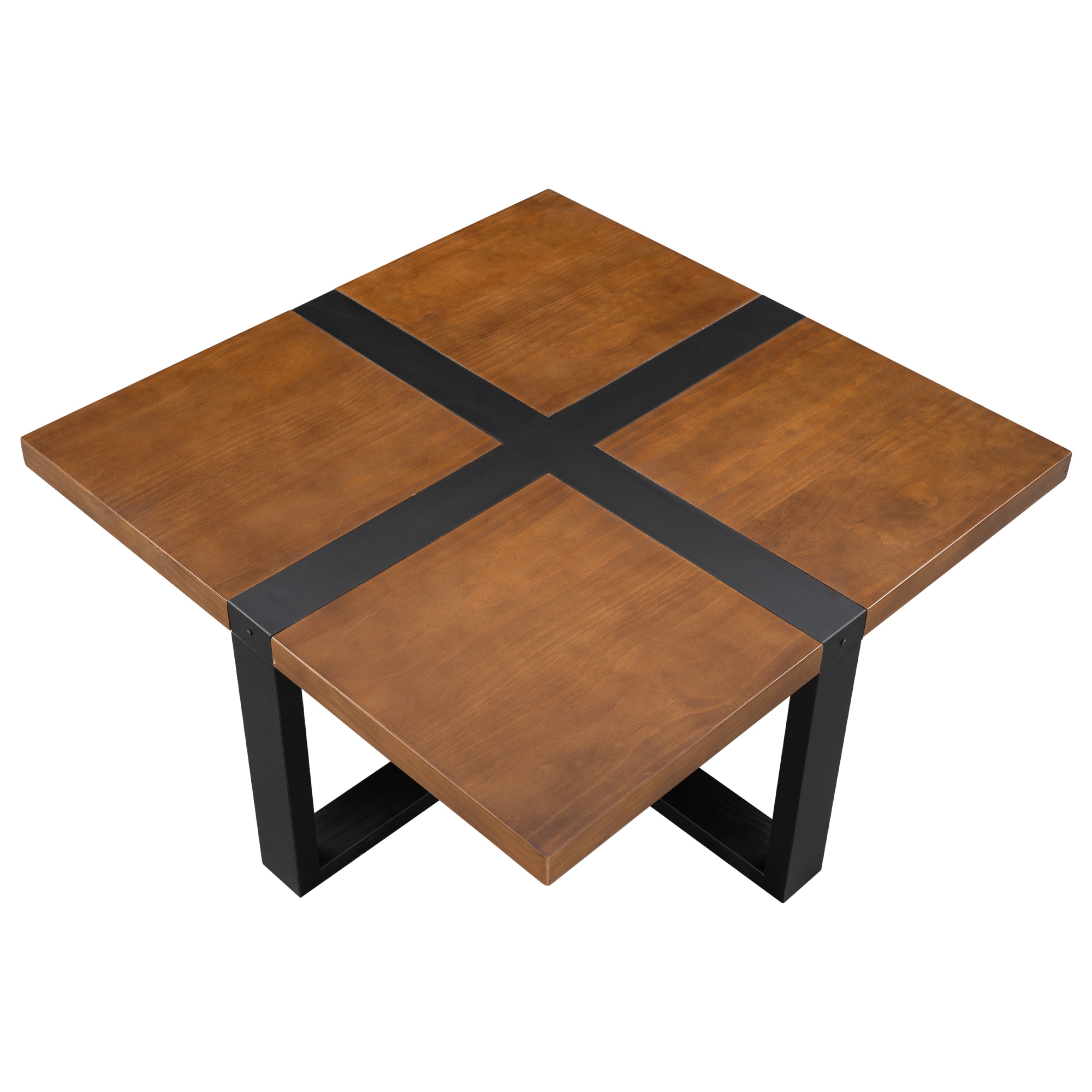 CASAINC BH-WF198294AAD Cross legs coffee table Brown Wood Modern Coffee Table