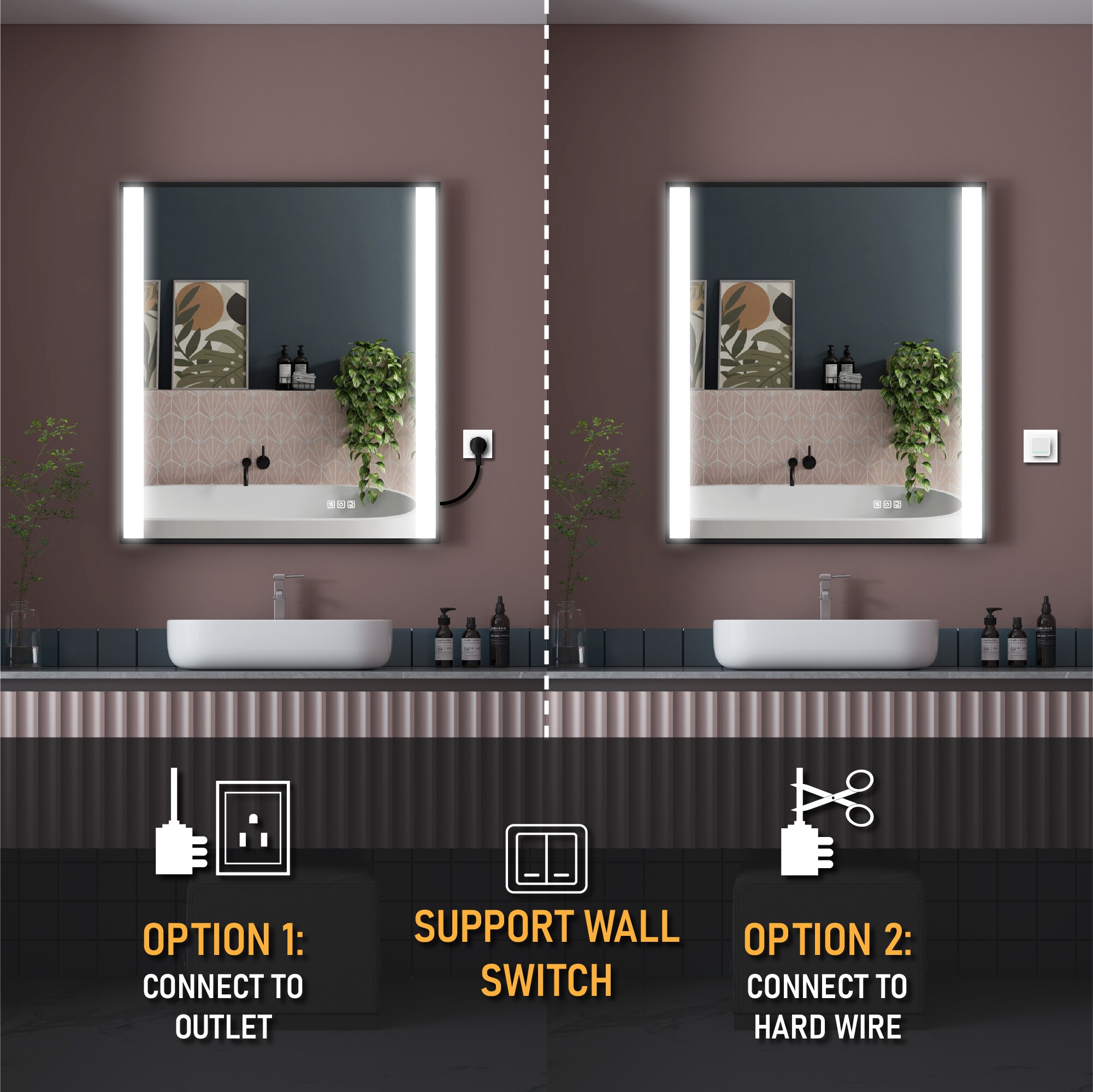 Forclover MRE-18F3236MB Framed-Bath-Mirrors - View #5