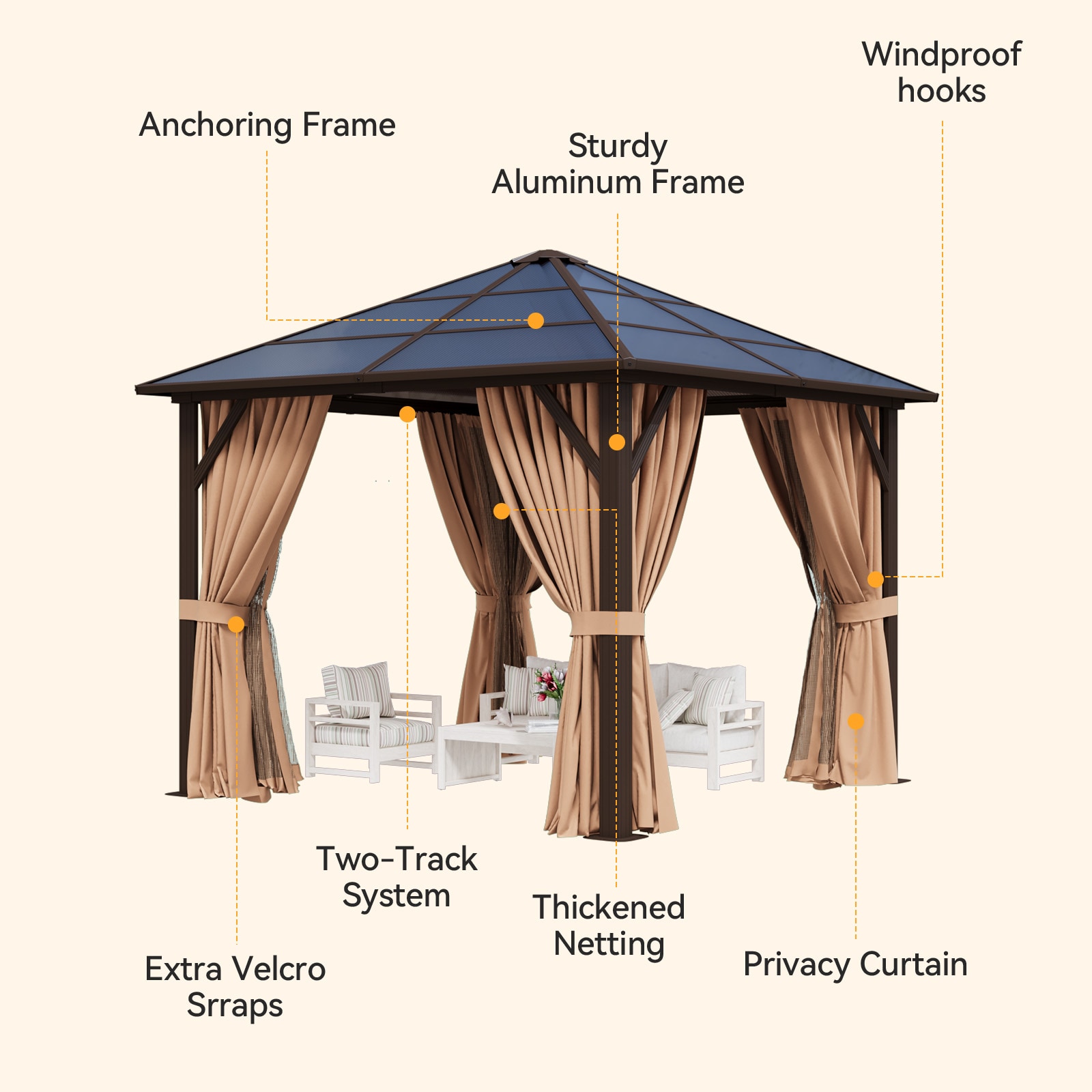 Bapipro BPGB21G29 Wood-Resin-Gazebos - View #6