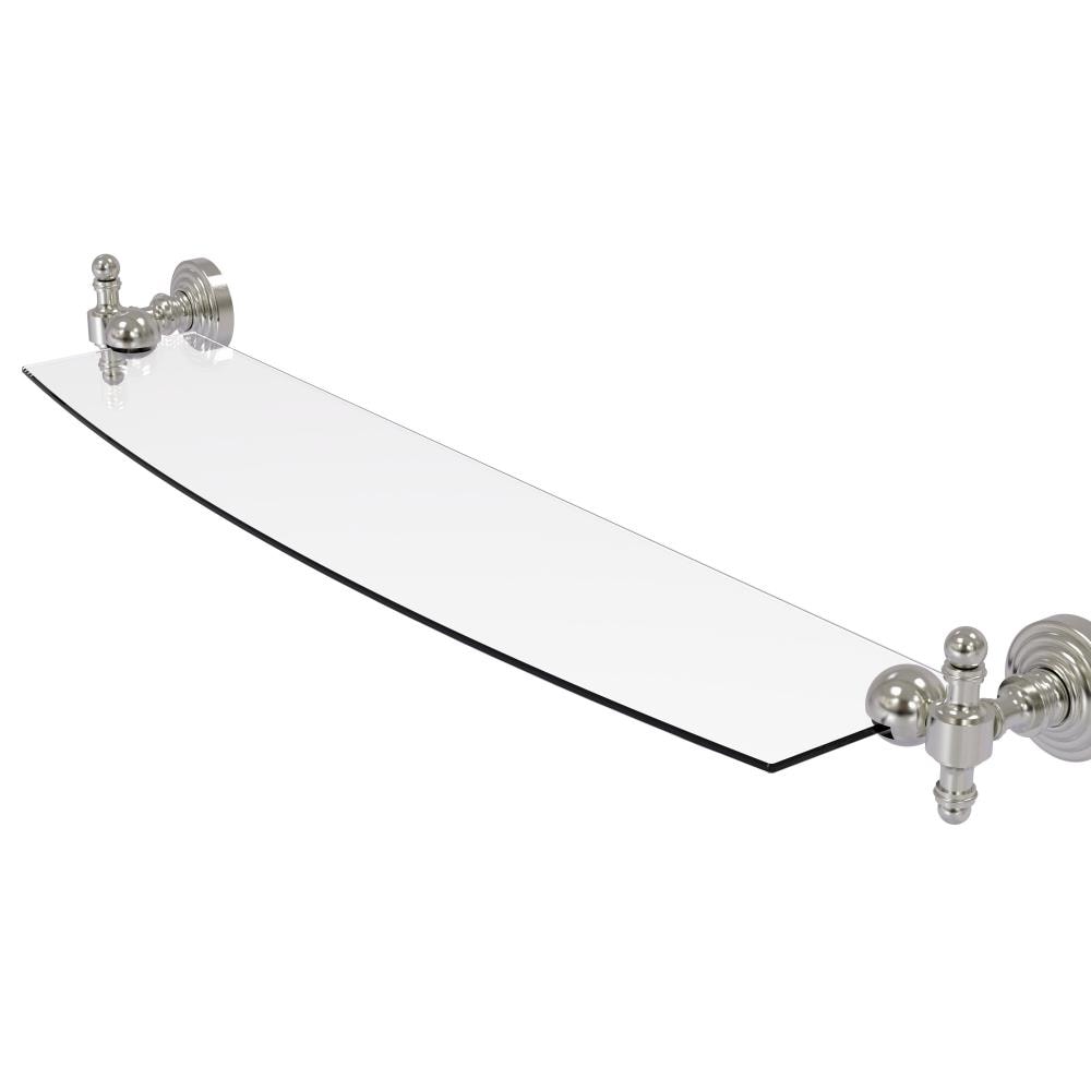 Allied Brass RW-33/24-SN Retro Wave Satin Nickel Wall mount Bathroom Shelf ( 24-in x 2.5-in x 5-in )