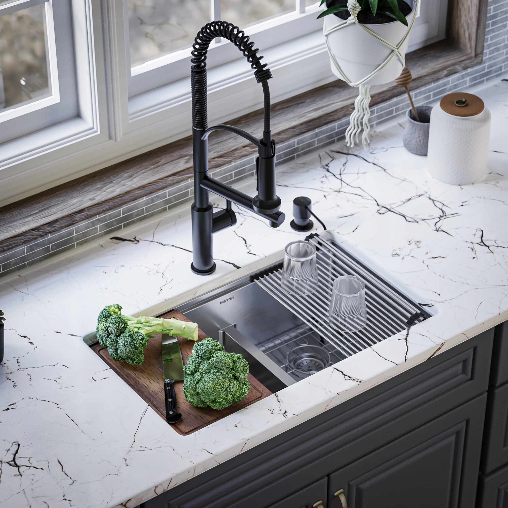 Elite 32'' Double Bowl Stainless Steel Undermount Kitchen Sink