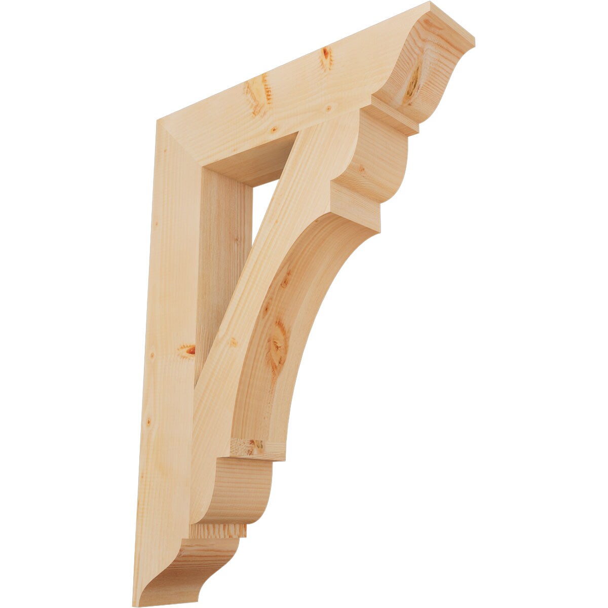 Ekena Millwork BKT06X28X40OLY01SDF Olympic traditional smooth 5-1/2-in x 28-in x 40-in Douglas fir Brown Wood Standard bracket