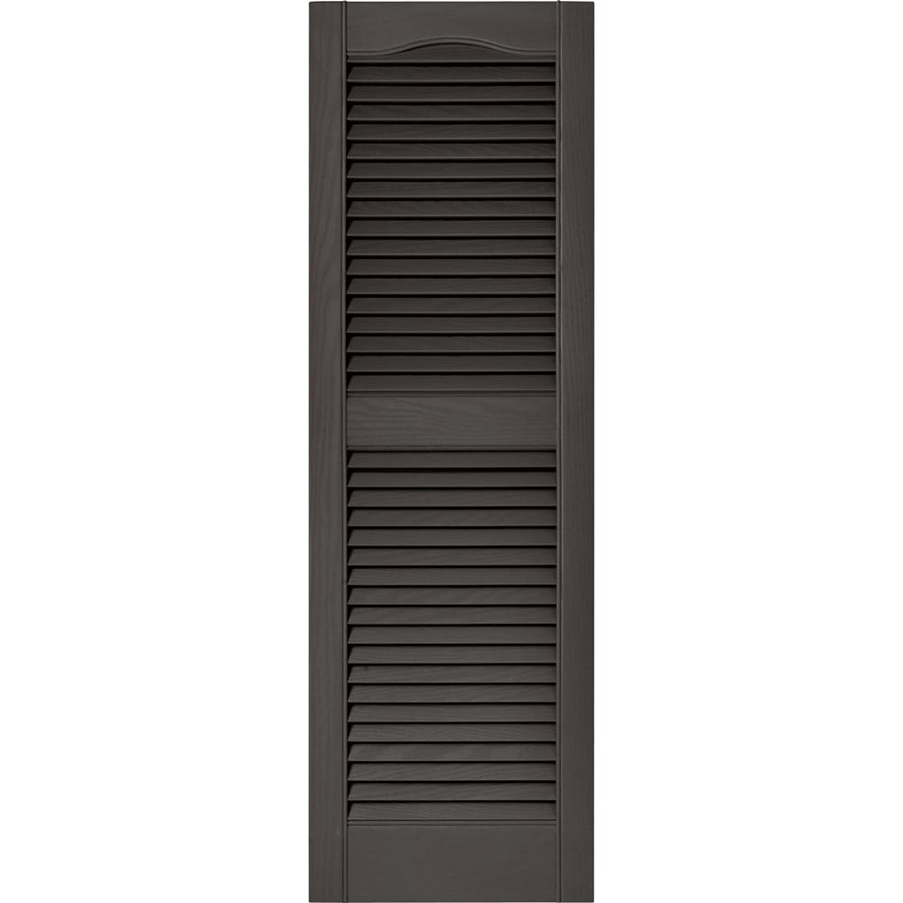 Vantage 14.563-in W x 47.75-in H Charcoal Exterior Shutters in the ...