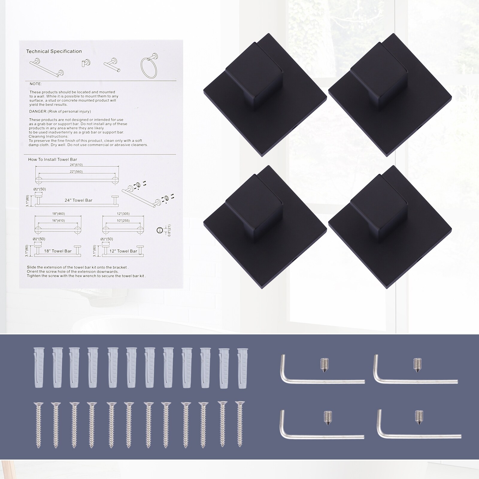 WOWOW 4060101BX4-LW Robe-Hooks - View #3