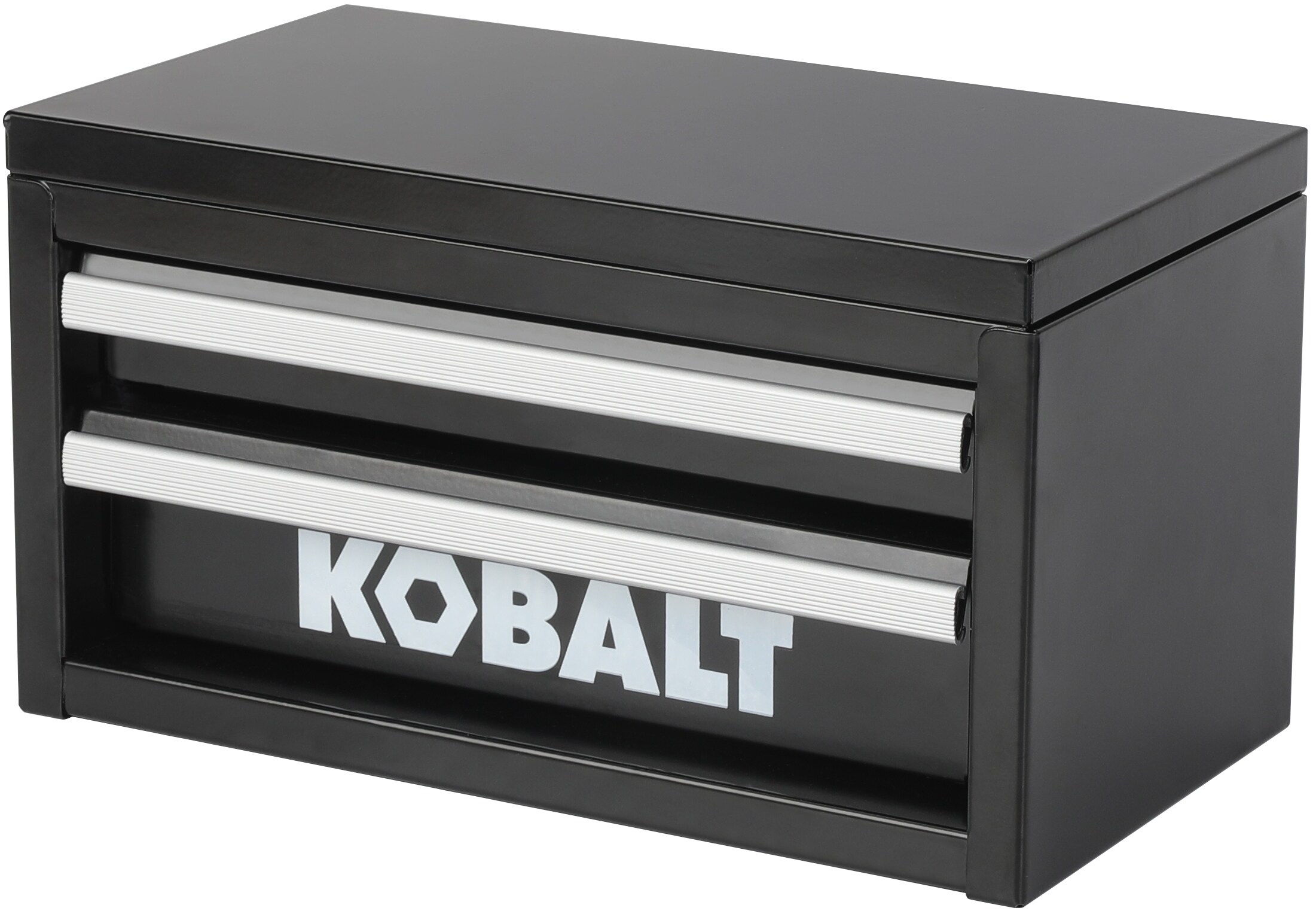 Kobalt 56092 Portable tool box 10.83-in W x 5.91-in H x 5.91-in D 2 -Drawer Black Steel Tool Box