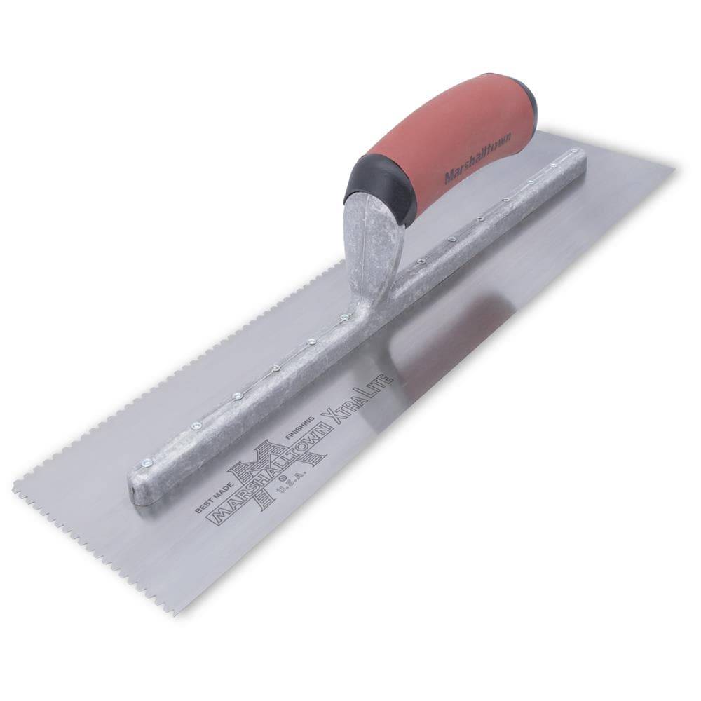 Marshalltown 643SD 1/16-in x 1/16-in x 1/16-in Ground Steel V-notch Ceramic Floor Trowel