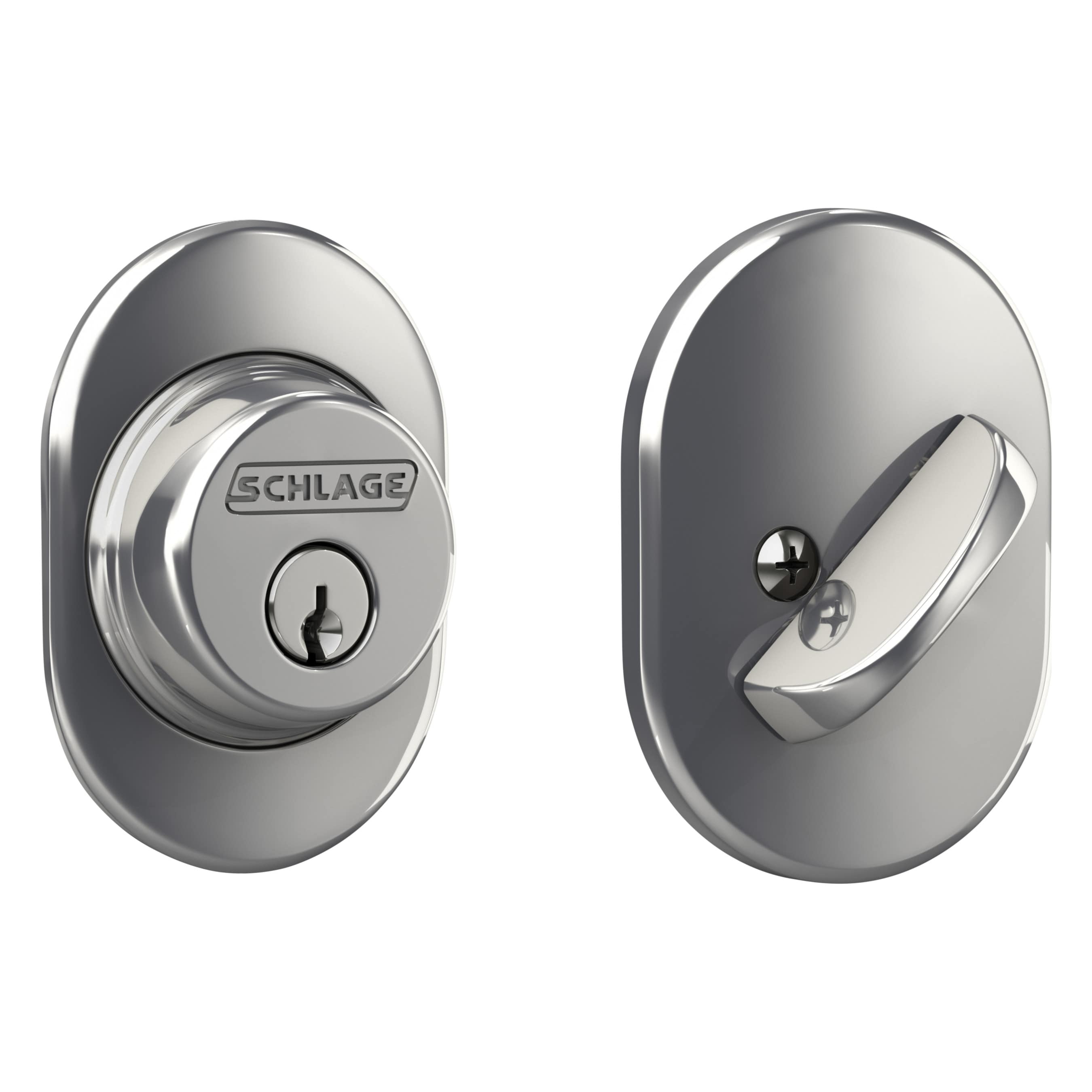 Schlage B60 RMN 625 Remsen Bright Chrome Single Cylinder Deadbolt