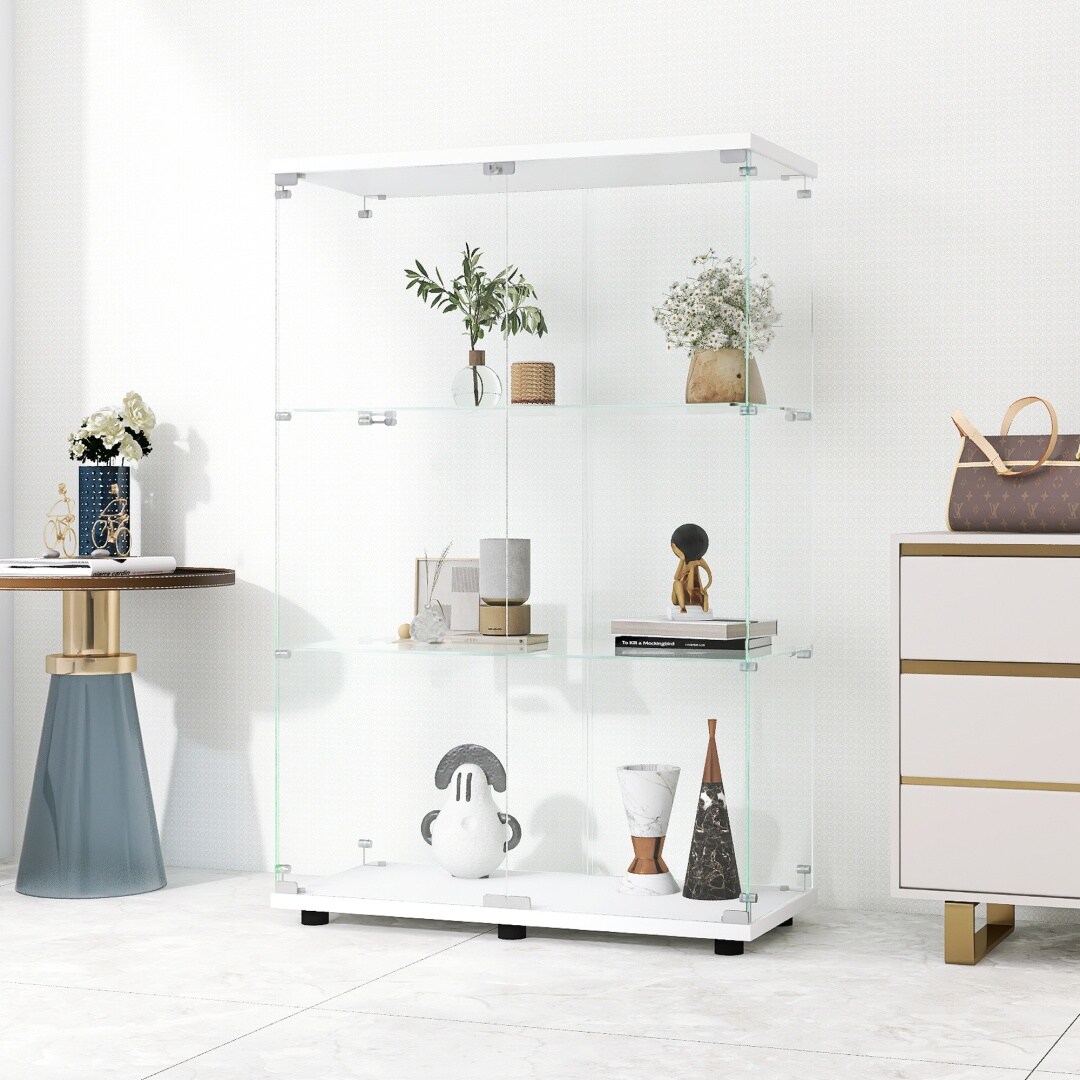 ZAKLOOP 31.7-in W x 14.3-in H Iron White Freestanding Utility Storage Cabinet #MD1806104444