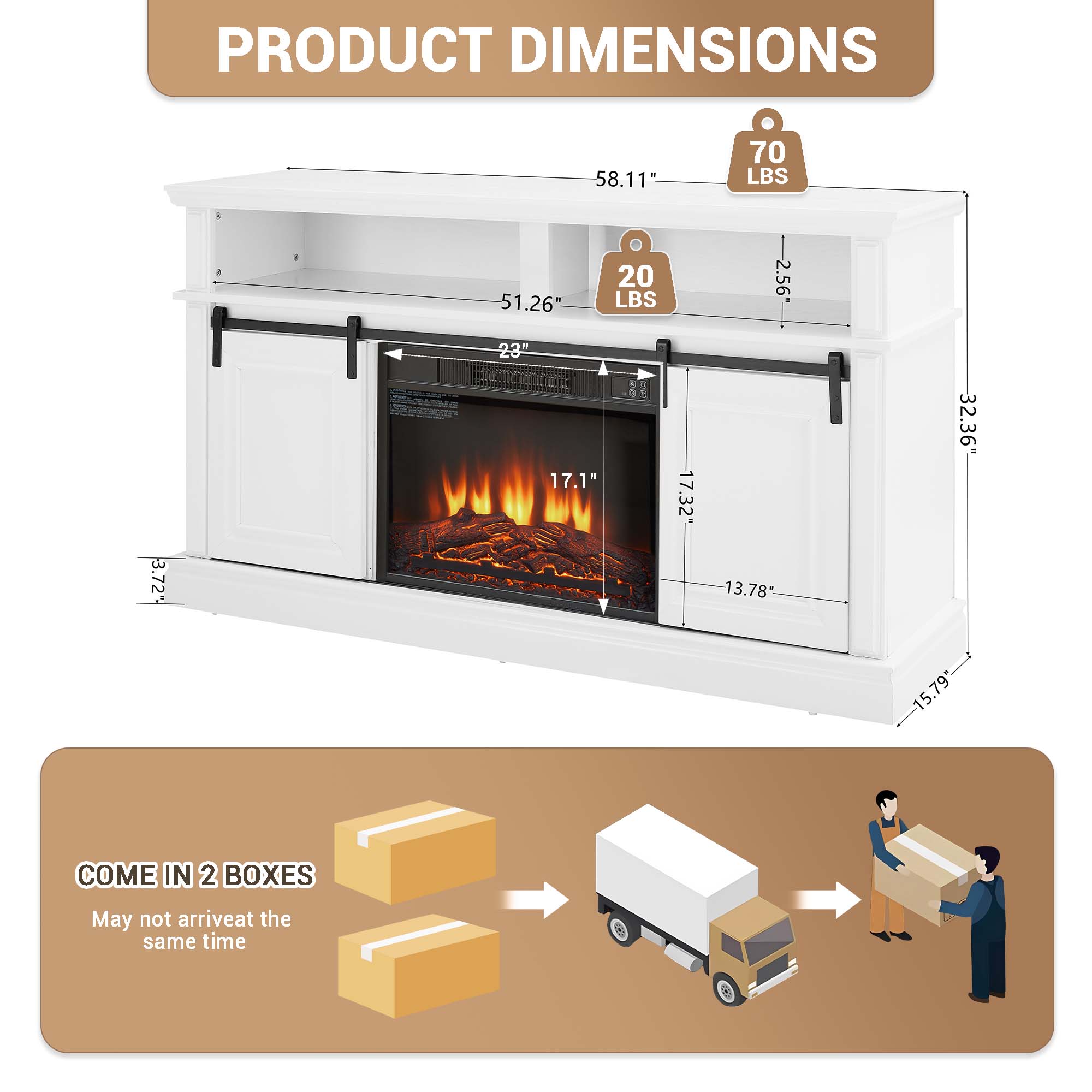 Fun Orange FUNS2TS07 Electric-Fireplaces - View #6