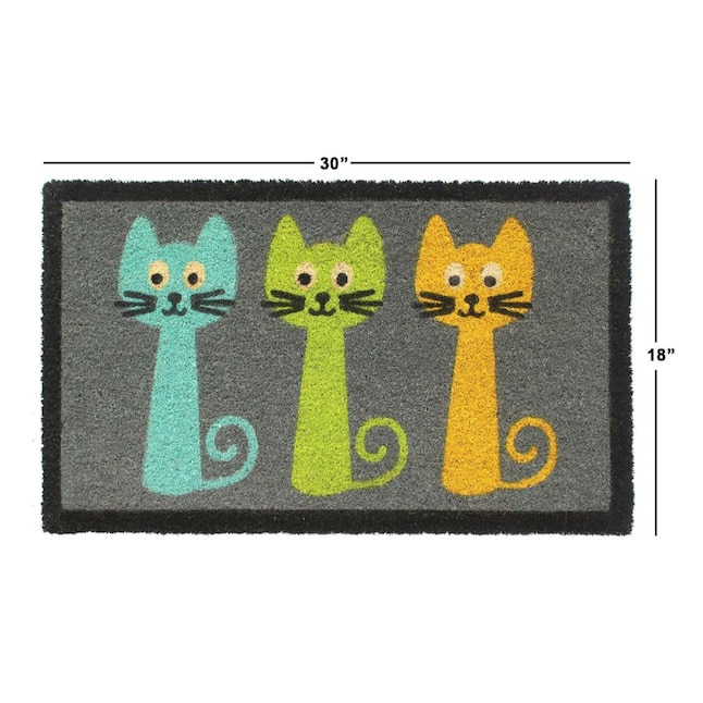 Zig Zag Three Cats Doormat 1 2 X, Are Jute Rugs Good For Cats