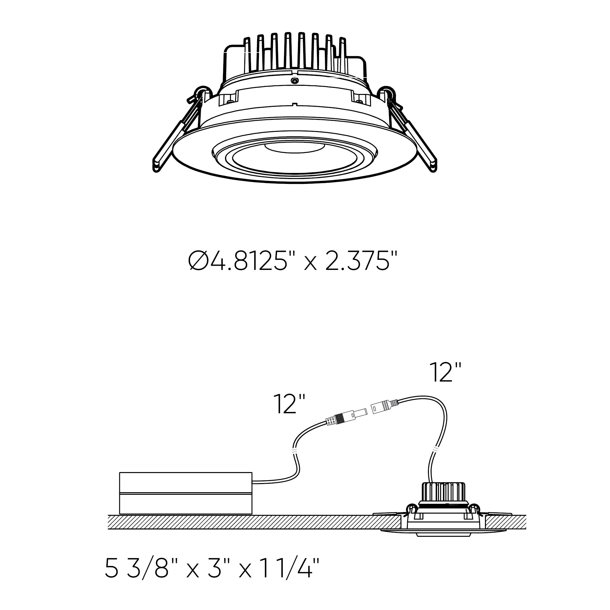 DALS Lighting Directional Black 4-in 810-Lumen Switchable Round ...