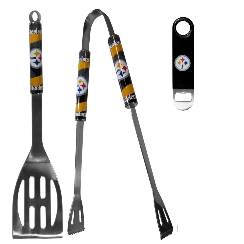 NFL Siskiyou Sports Fan Shop Pittsburgh Steelers Steel Tailgater BBQ Set w/ Ca