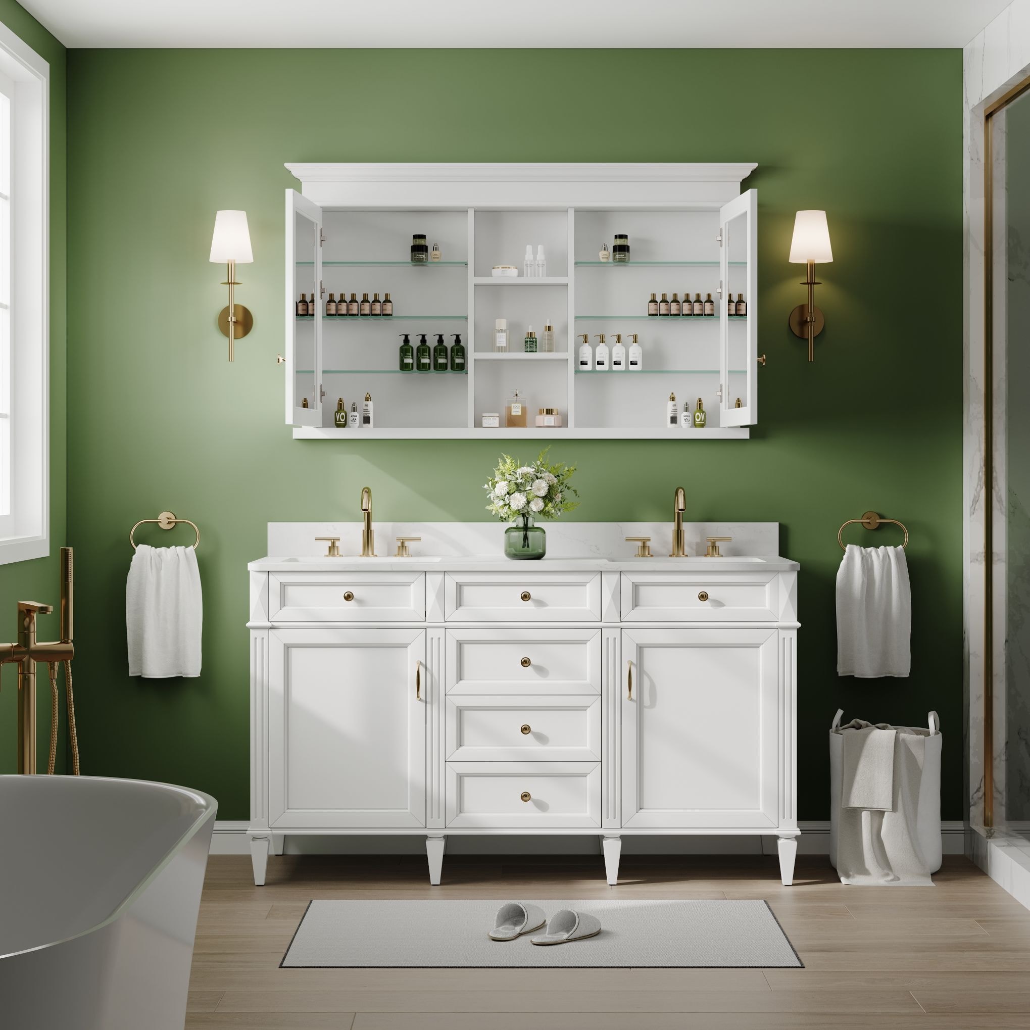 WELLFOR D5532MC-WT Bathroom-Medicine-Cabinets - View #10