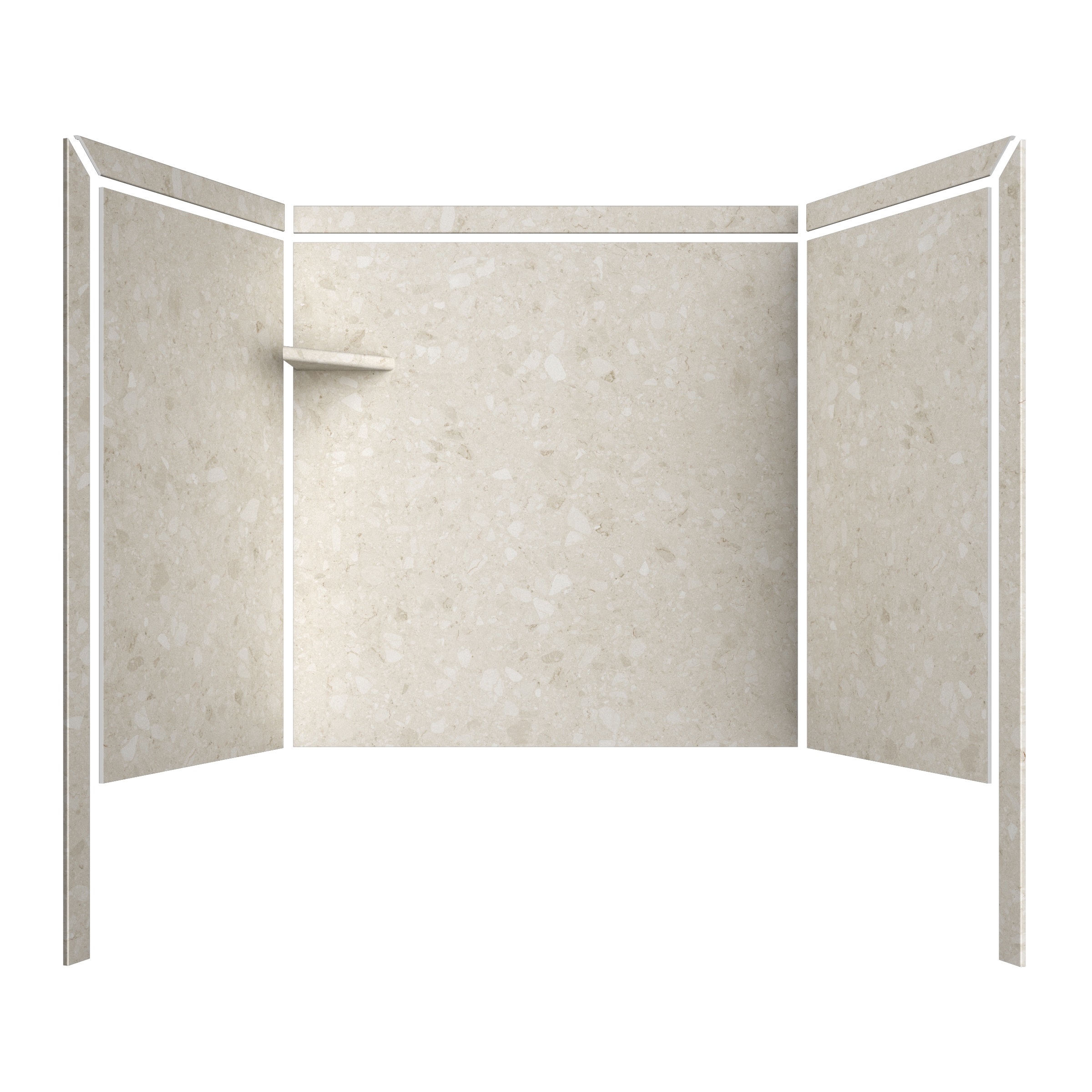 FlexStone TSK60326031CA Elite 60-in L x 32-in W x 60-in H Calabria 3 -Piece Glue Up Bathtub Back Wall Panel