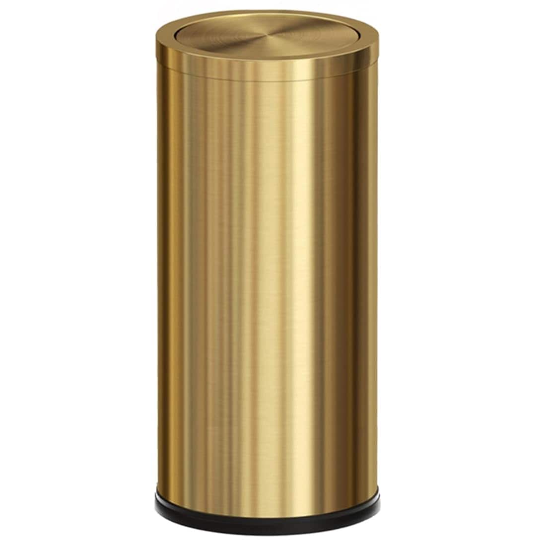 Vrbgify  1 Piece 8 Gallon Gold Trash Can 24.4 Inch Tall Stainless Steel Swing Lid Narrow 9.84 Inch Wide Odor Control for Kitchen Bathroom Office
