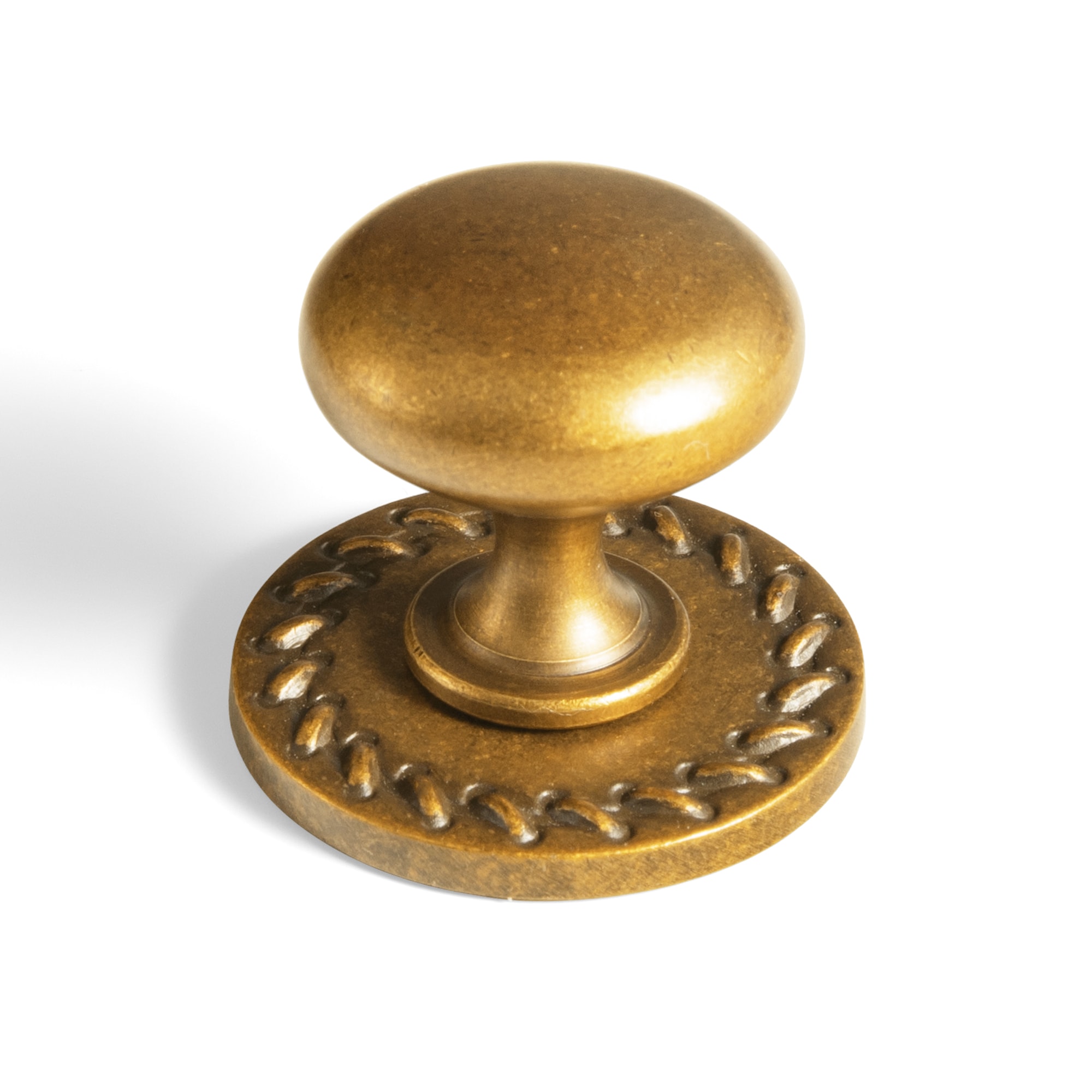 Miaokesen 1-1/5-in Antique Brass Mushroom Classic Cabinet Knob 6 -Pack #8611GT-G016Y-DK
