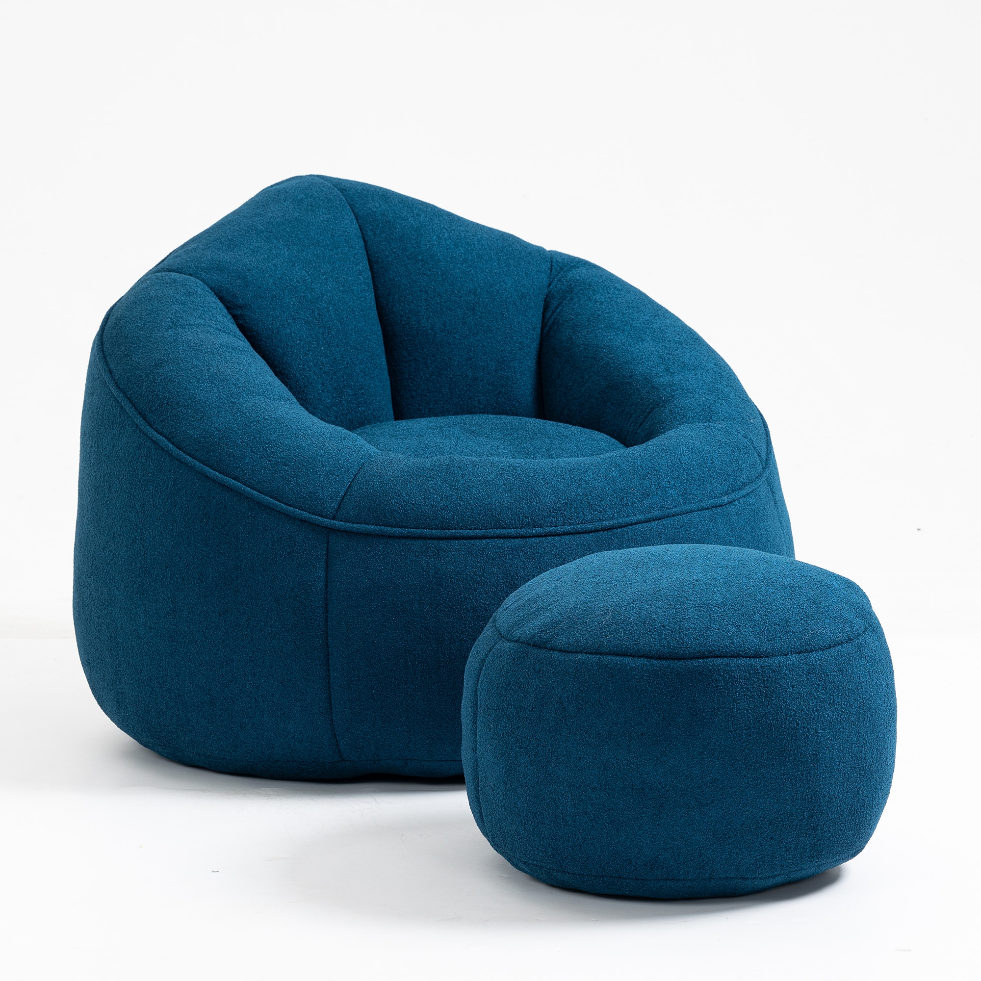 Siavonce XH30769 45-in Casual Blue Microfiber Reclining Sofa
