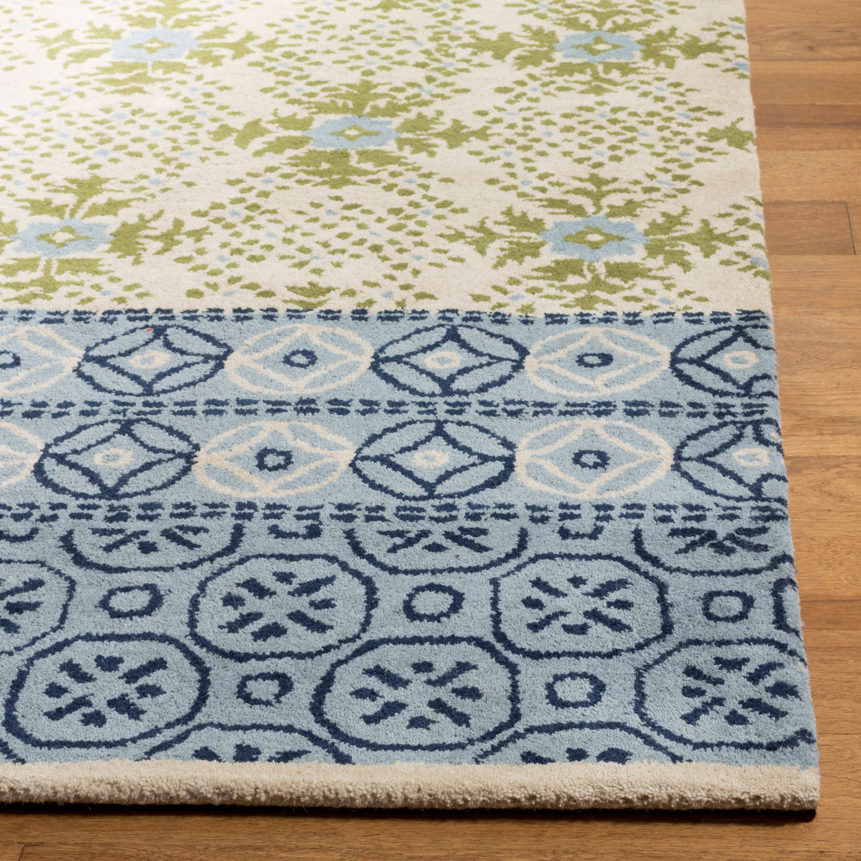 Ivory Hand-Tufted Wool 6' x 9' Rectangular Rug