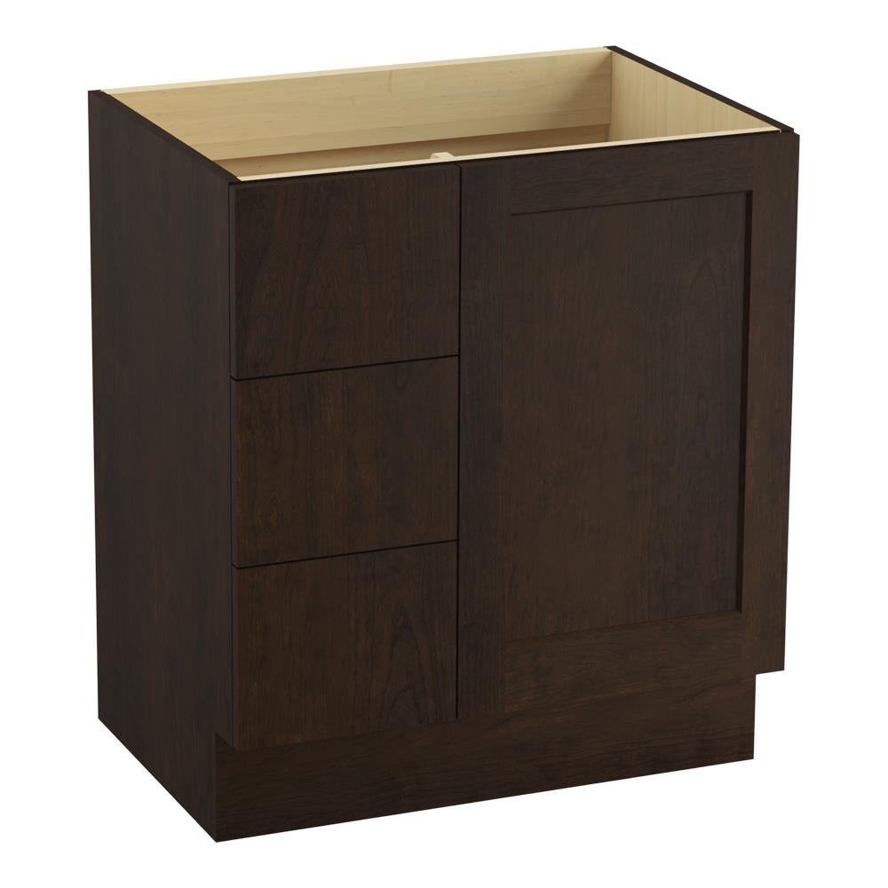 KOHLER Poplin 30-in Claret Suede Bathroom Vanity Cabinet at Lowes.com