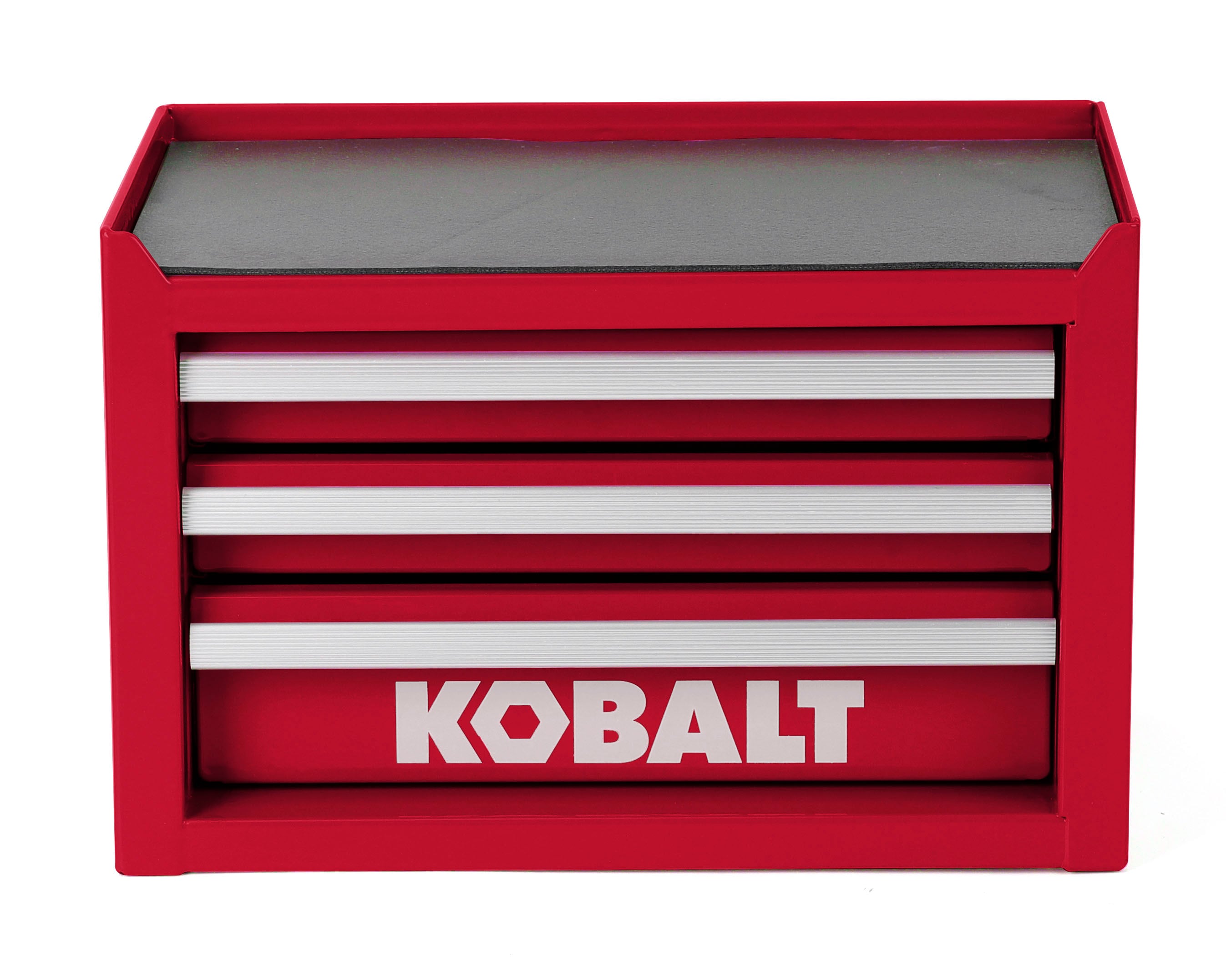 Kobalt 56111 Portable tool box 11.1-in W x 7.36-in H x 6.14-in D 3 -Drawer Red Steel Tool Box
