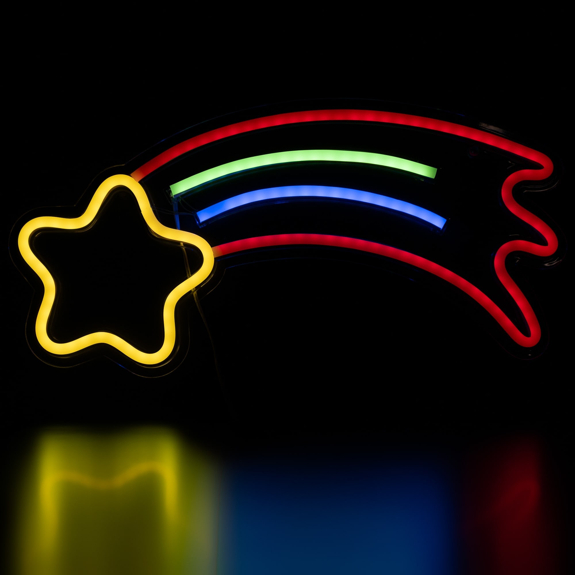 Northlight LED Shooting Star Neon Lighted Wall Art - 16 inch