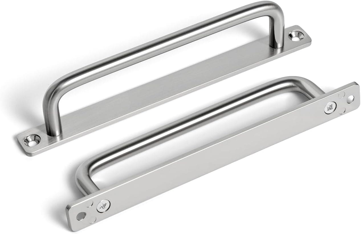 Miaokesen 7385D-NL-128 5-1/16-in , 128mm Center to Center Brushed Nickel With Plate Novelty Handle 12 -Pack