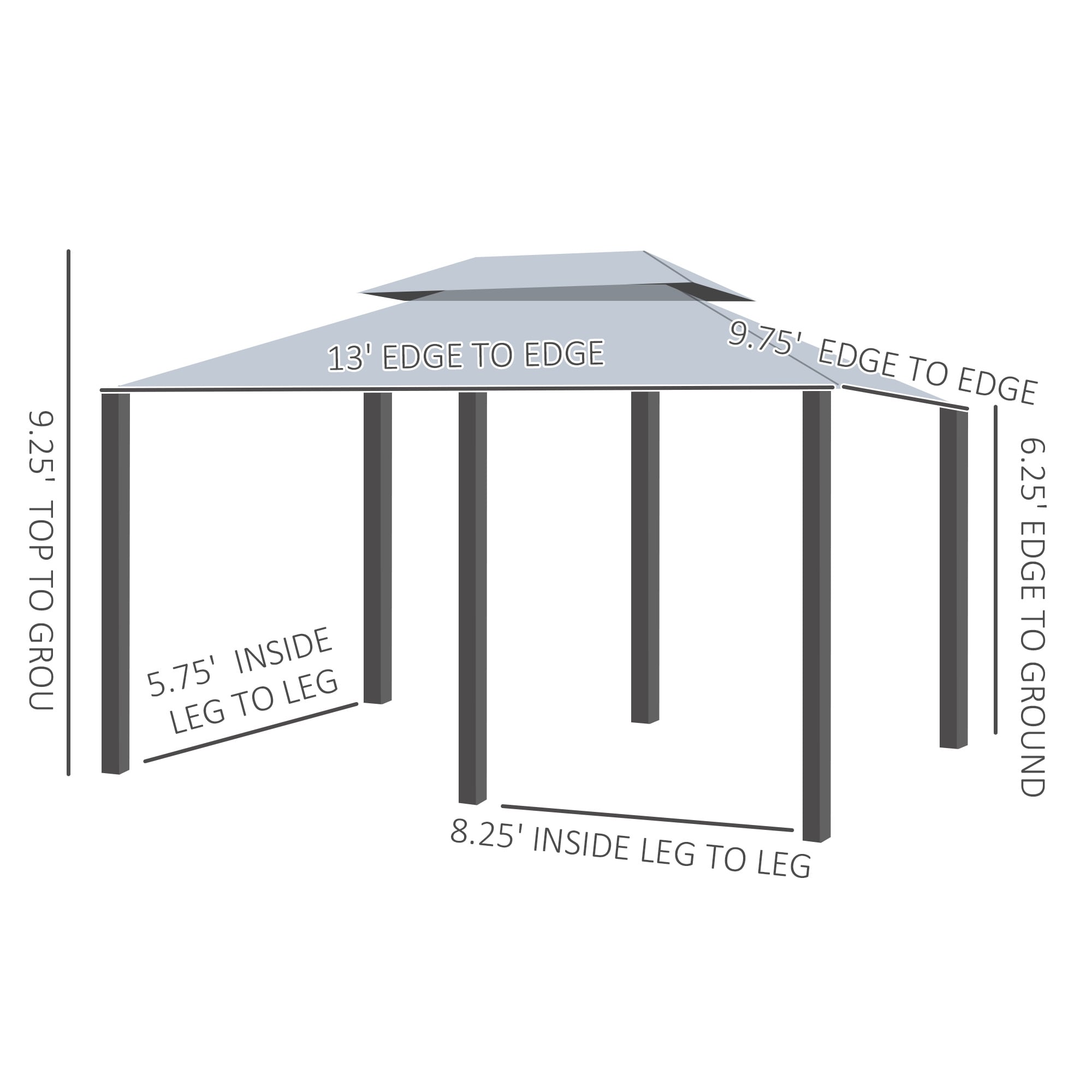 ToolCat BZ2-16-PW Wood-Resin-Gazebos - View #10