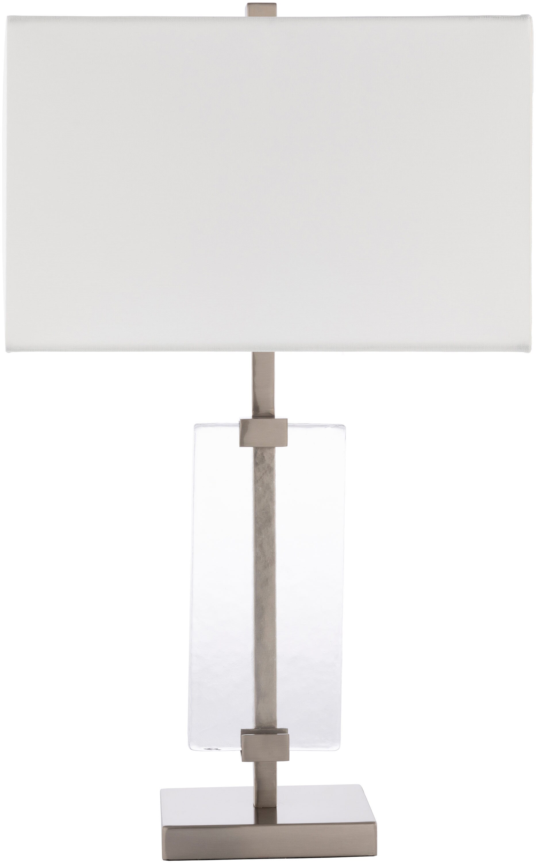 Surya LDA-001 Lucinda 28.5-in Clear Brushed/Multi 3-way Table Lamp with Linen Shade (Set of 106)