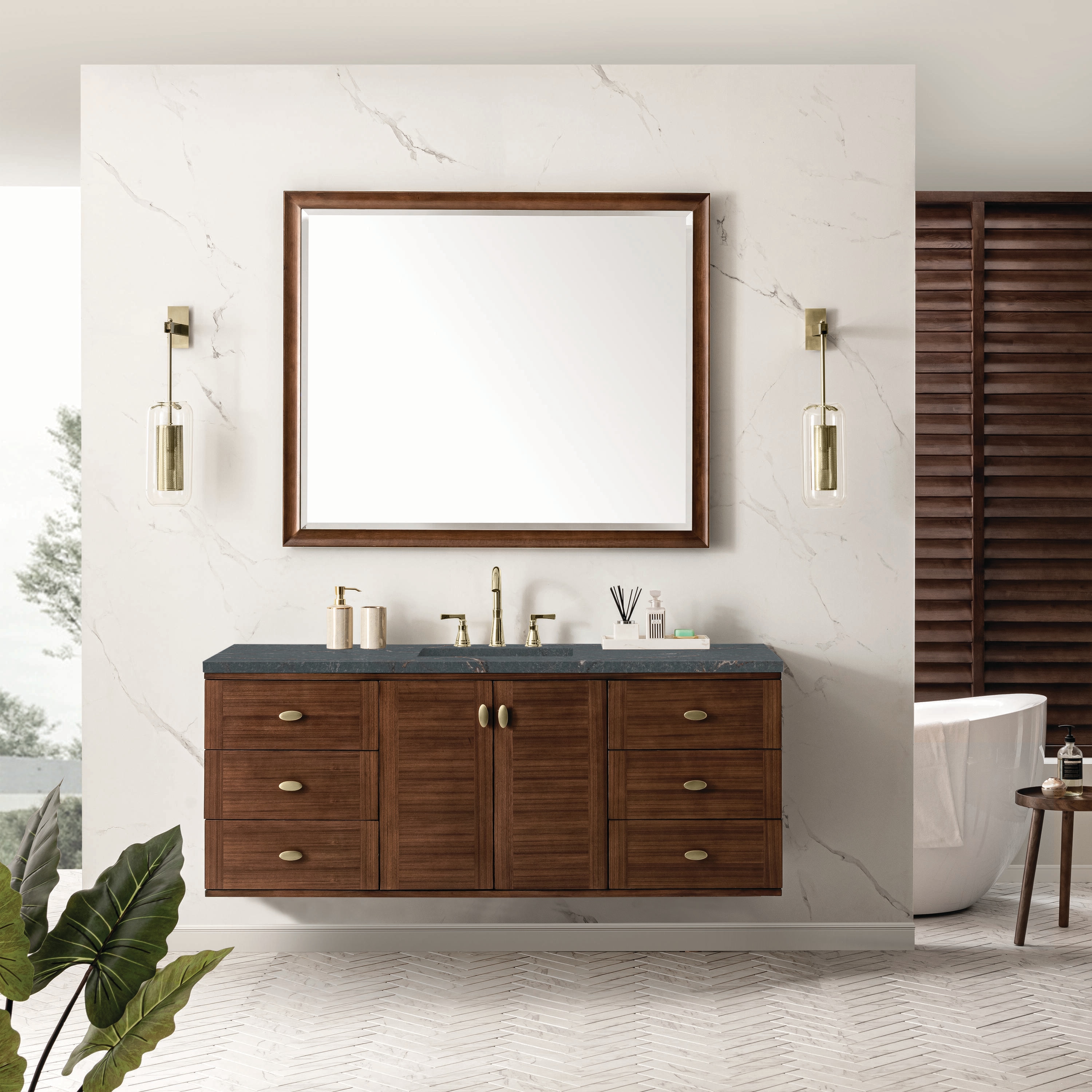 James Martin Vanities 670-V60S-WLT-3PBL Bath-Vanity-Combo - View #3