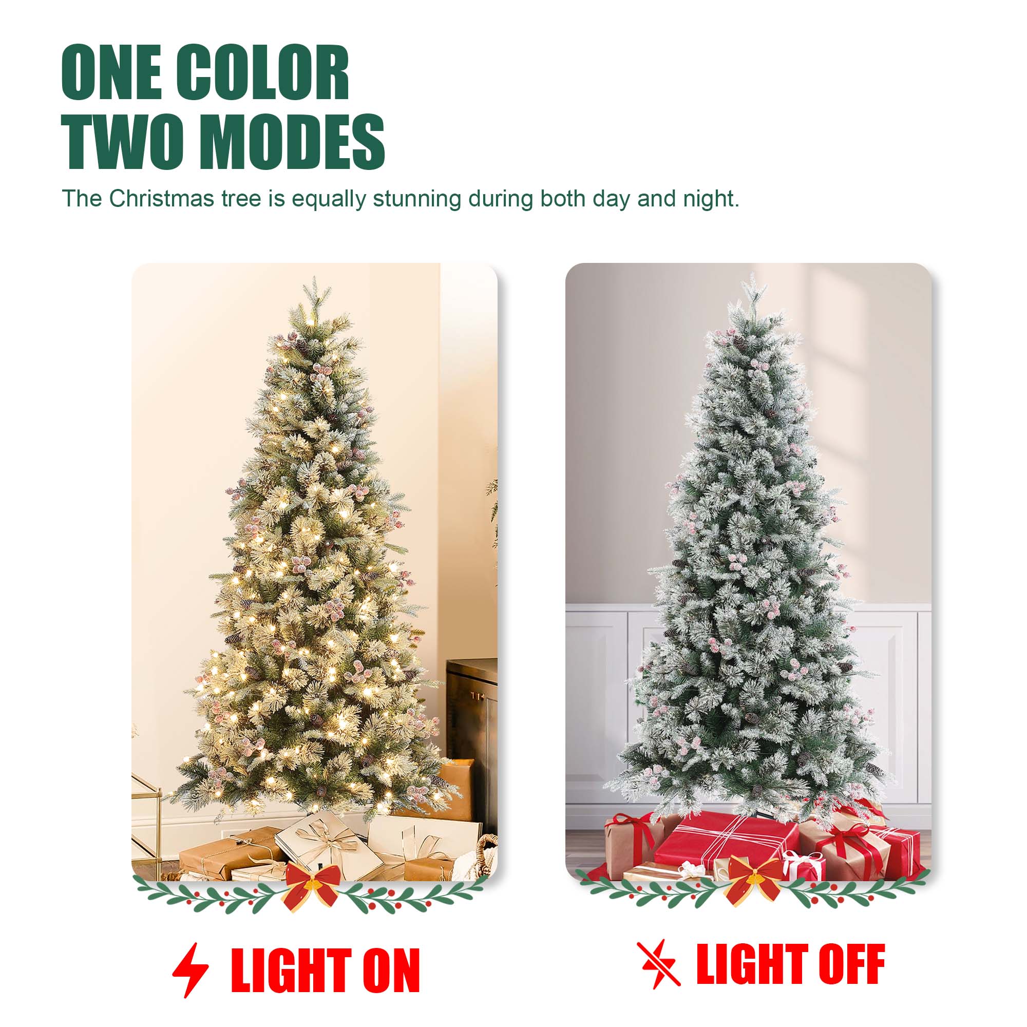 LuxenHome WHAP1800 Artificial-Christmas-Trees - View #13