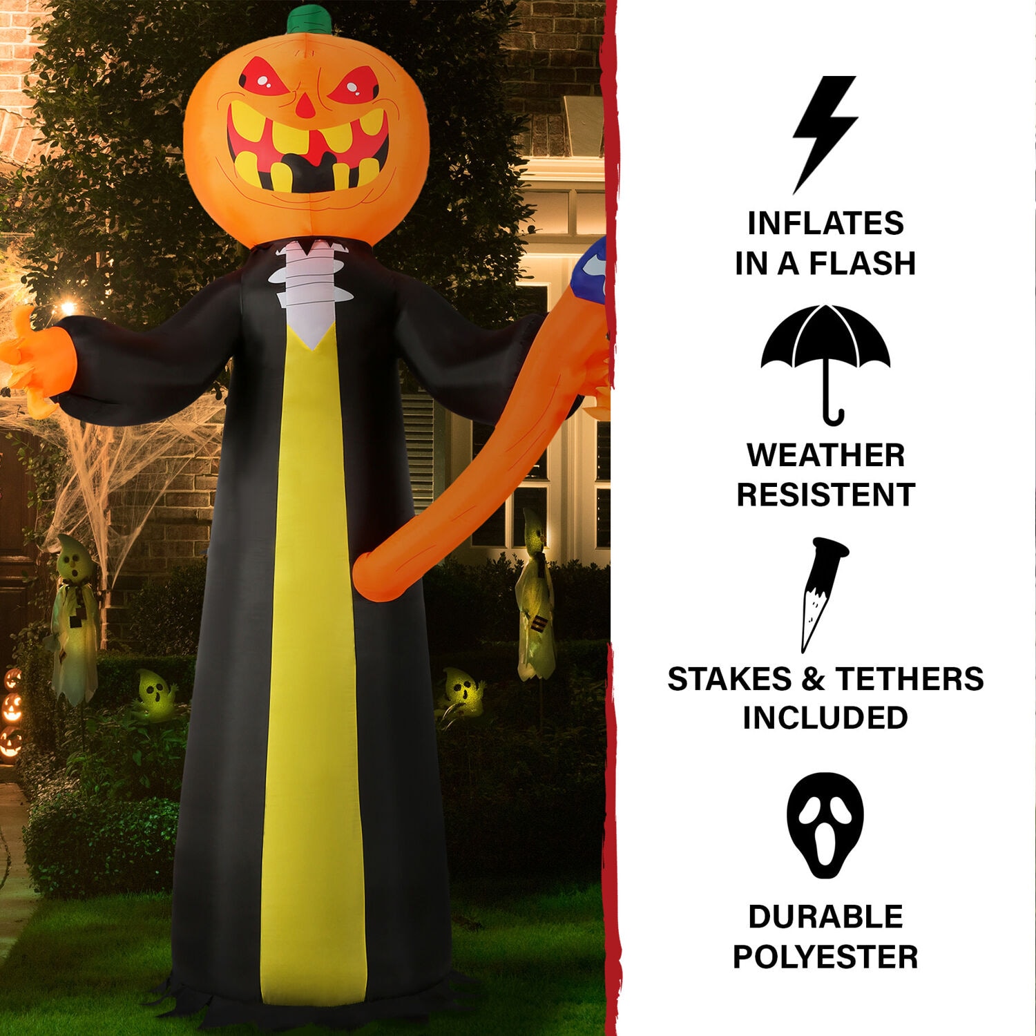 Haunted Hill Farm HIJOL102-LA Outdoor-Halloween-Decor - View #2