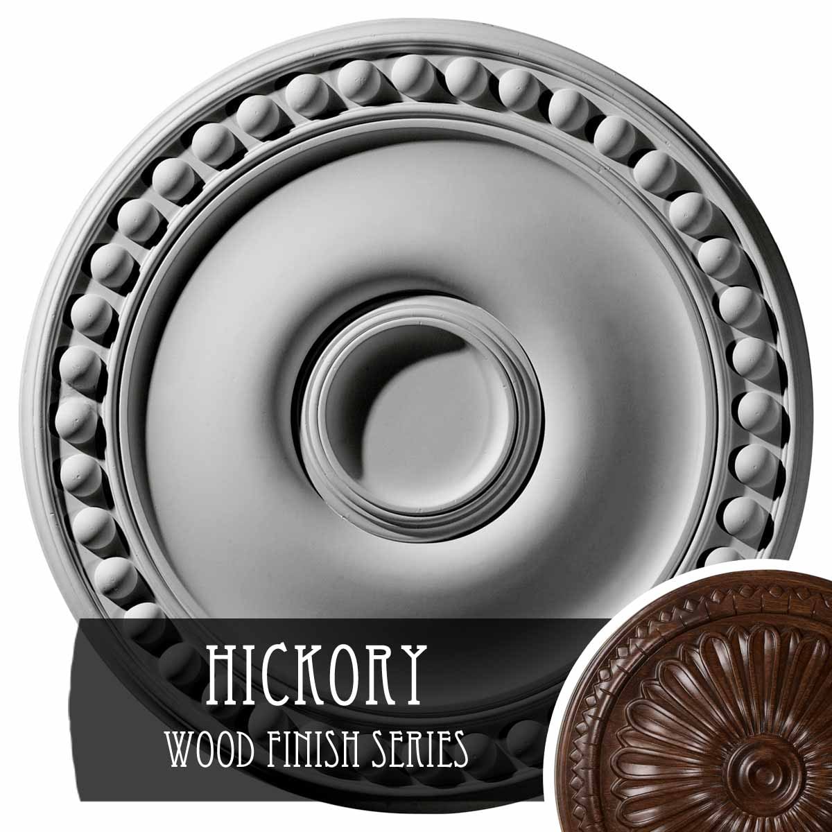 Ekena Millwork CM19FOHIS Foster 19.125-in W x 19.125-in L Hickory Polyurethane Ceiling Medallion