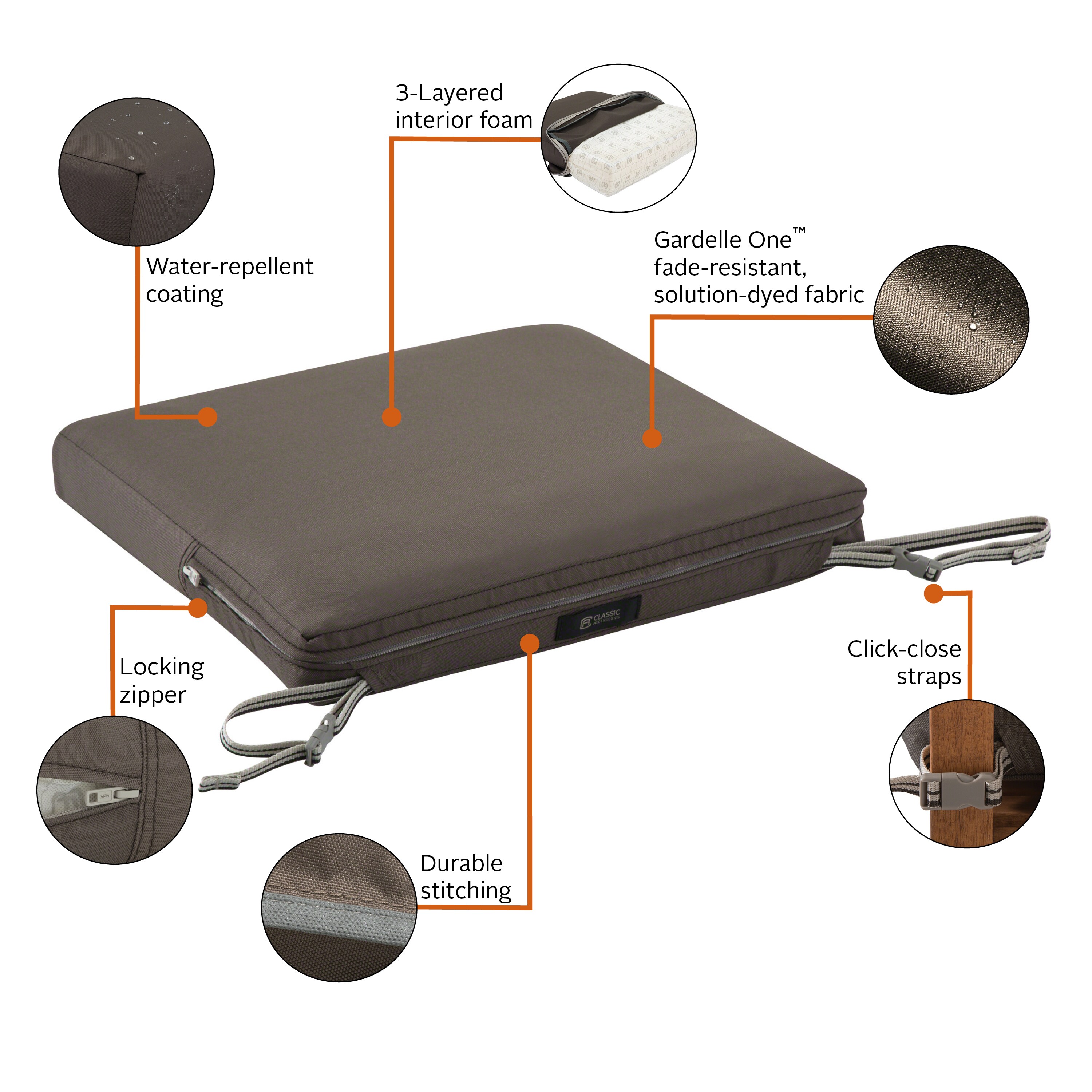 Classic Accessories 62-176-011001-EC Patio-Furniture-Cushions - View #4