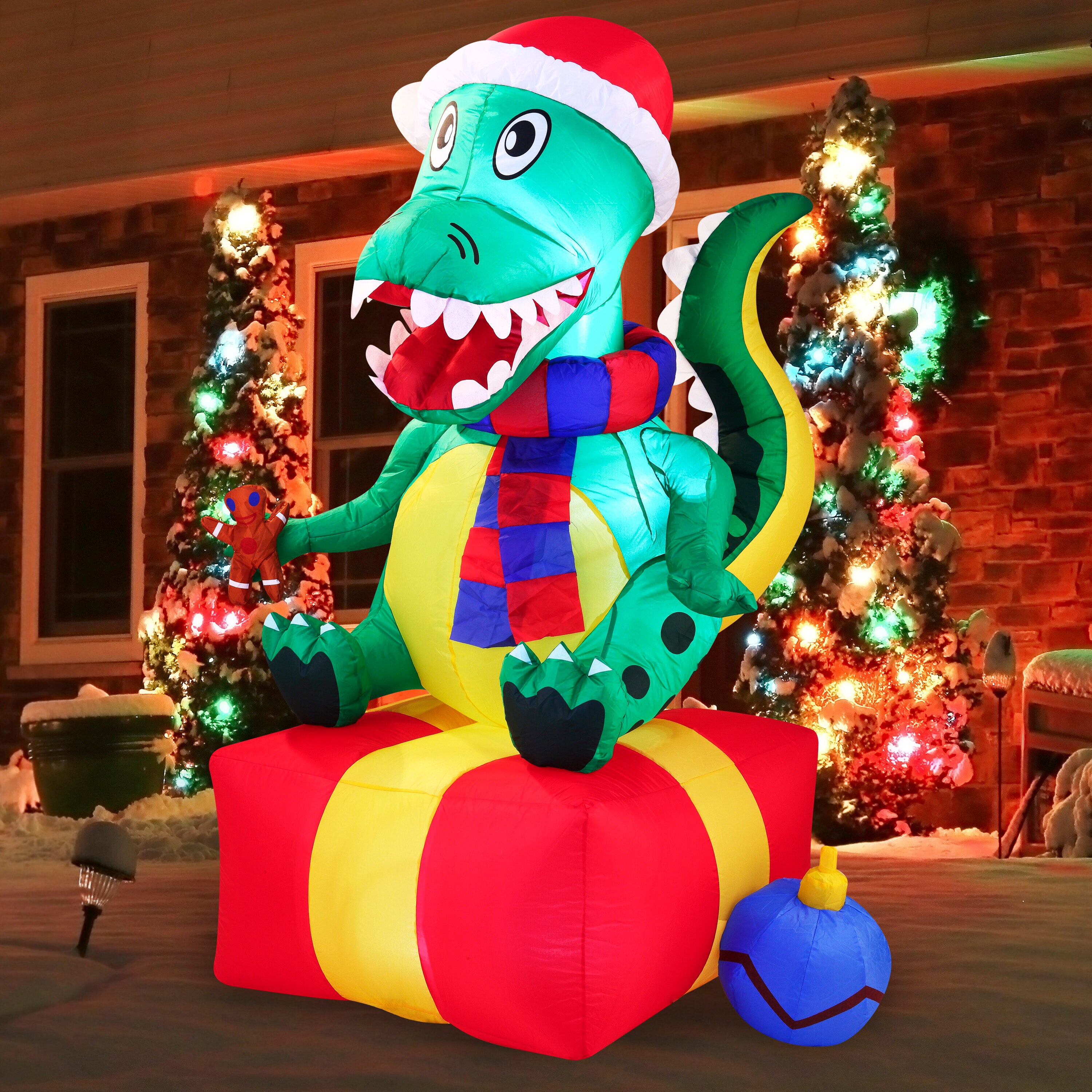 Dinosaur Christmas Inflatables at Lowes.com