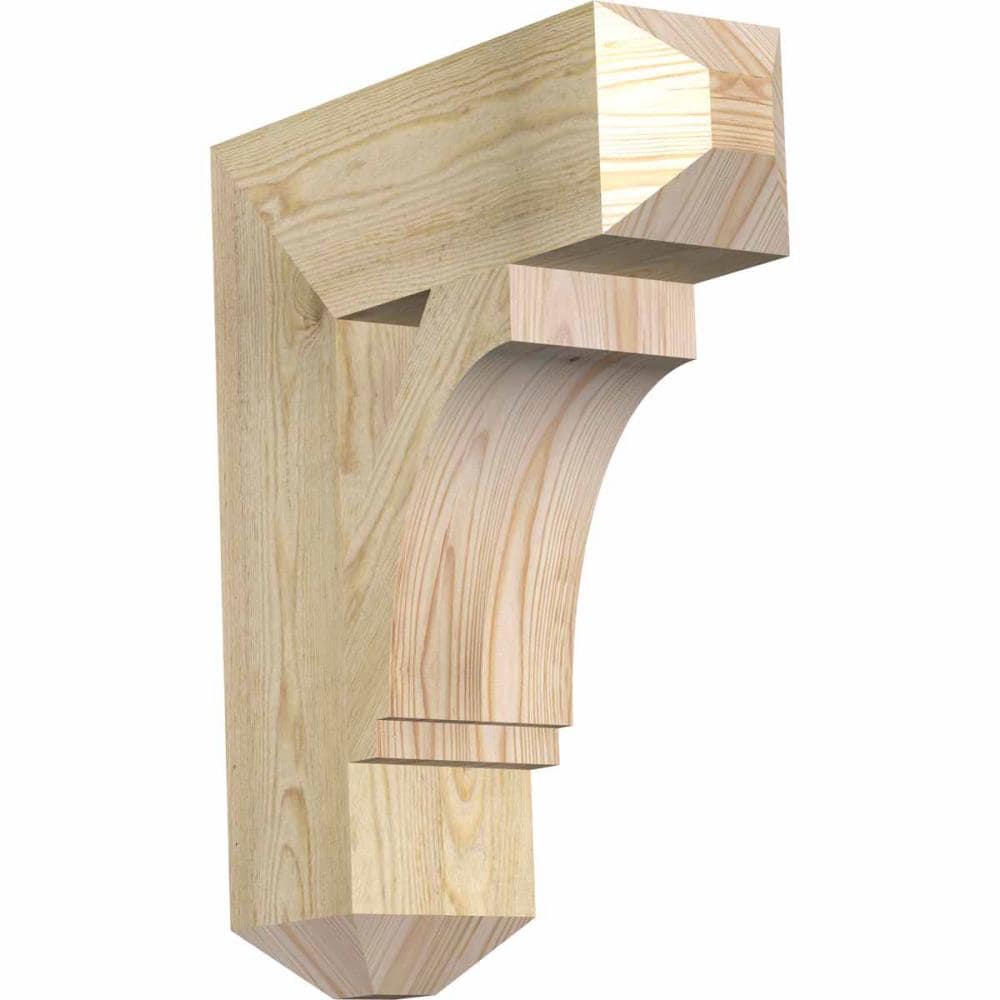 Ekena Millwork BKT06X20X24IMP04RDF Imperial craftsman rough sawn 6-in x 20-in x 24-in Douglas fir Brown Wood Standard bracket