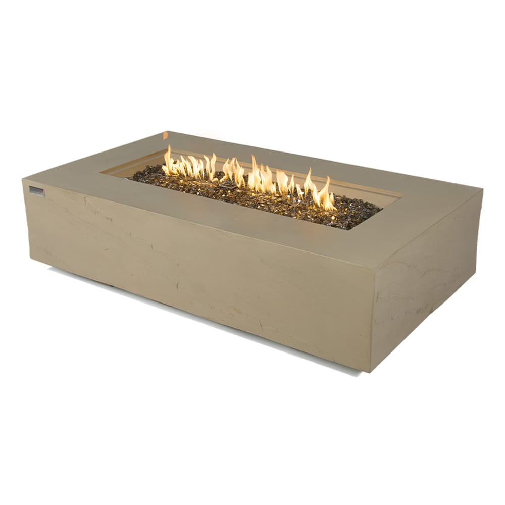 Elementi OFG410SY-NG-1 56-in W Sunlight Yellow Glass fiber reinforced concrete Rectangle Natural gas Fire pit