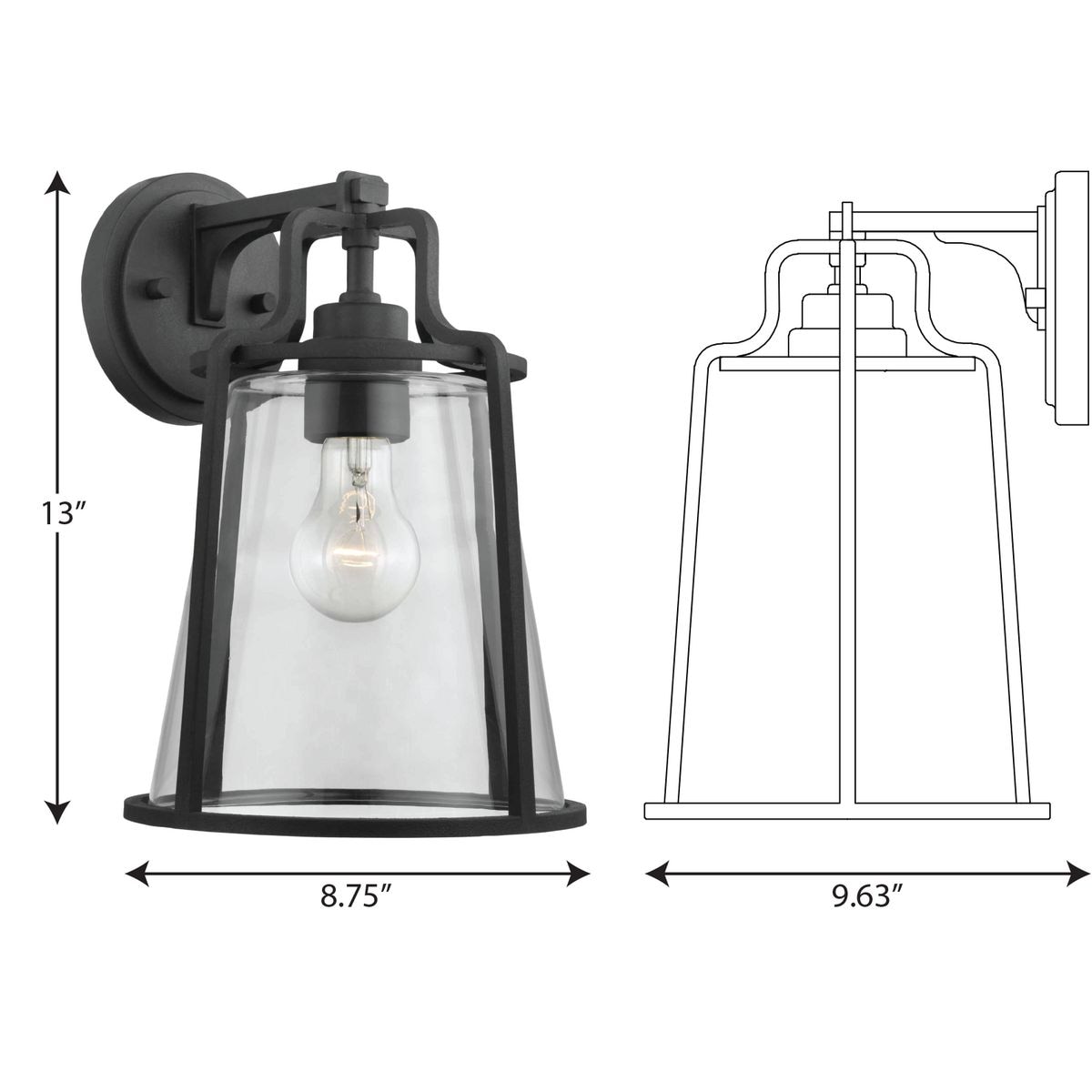 Progress Lighting P560185-031 Outdoor-Wall-Lighting - View #13